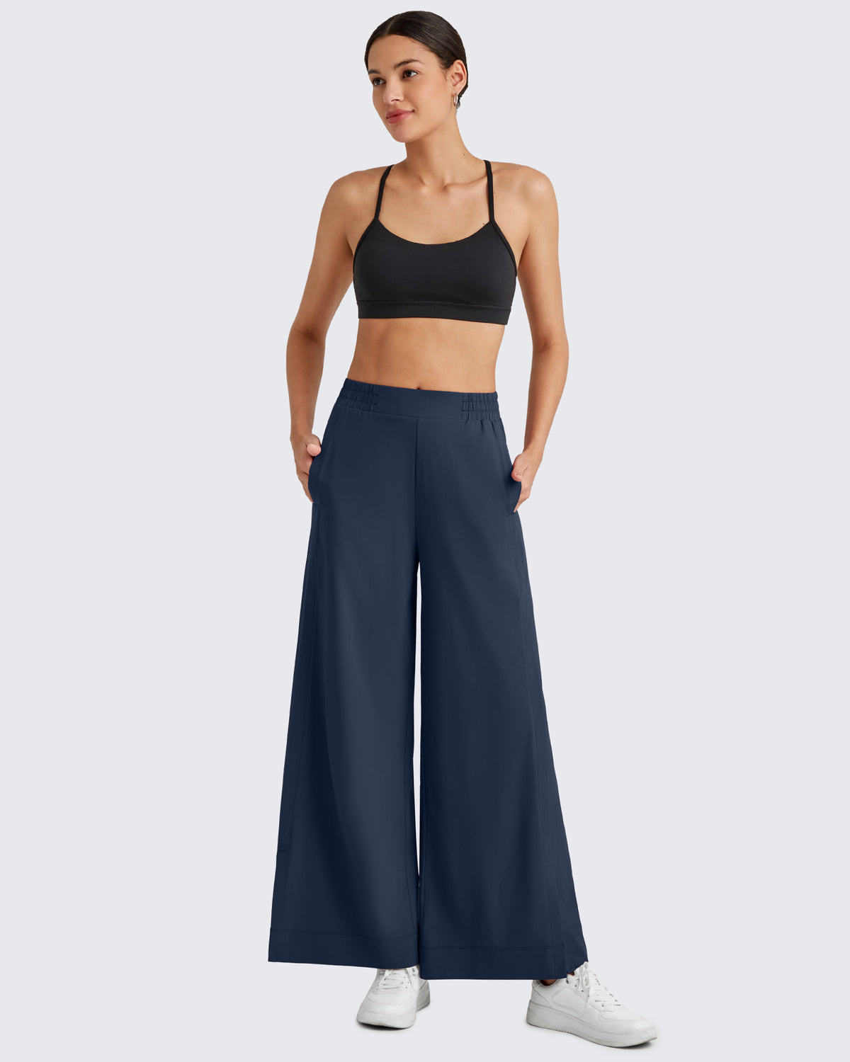 G4Free Activewear - Side Slit High-Rise Wide Leg Ankle Pants -GF25J403AA-S-GF25J428AA-S-GF25J429AA-S-GF25J403AB-M-GF25J428AB-M