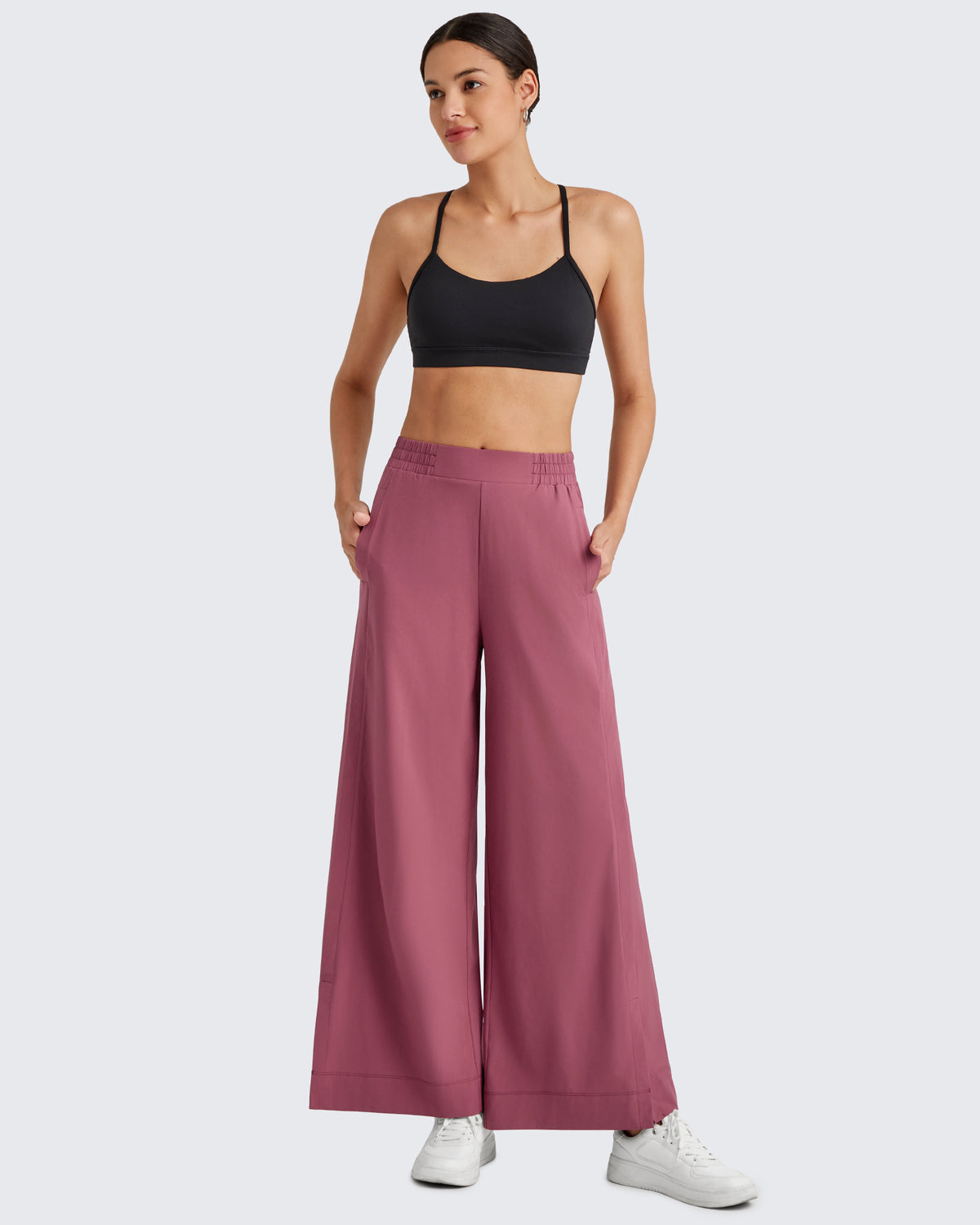 G4Free Activewear - Side Slit High-Rise Wide Leg Ankle Pants -GF25J403AA-S-GF25J428AA-S-GF25J429AA-S-GF25J403AB-M-GF25J428AB-M