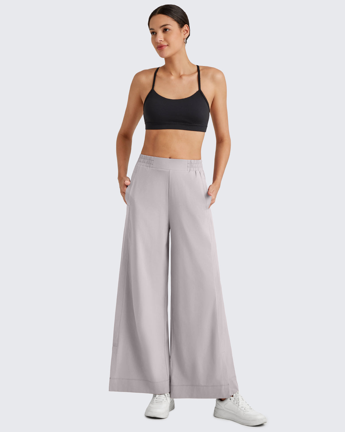 G4Free Activewear - Side Slit High-Rise Wide Leg Ankle Pants -GF25J403AA-S-GF25J428AA-S-GF25J429AA-S-GF25J403AB-M-GF25J428AB-M