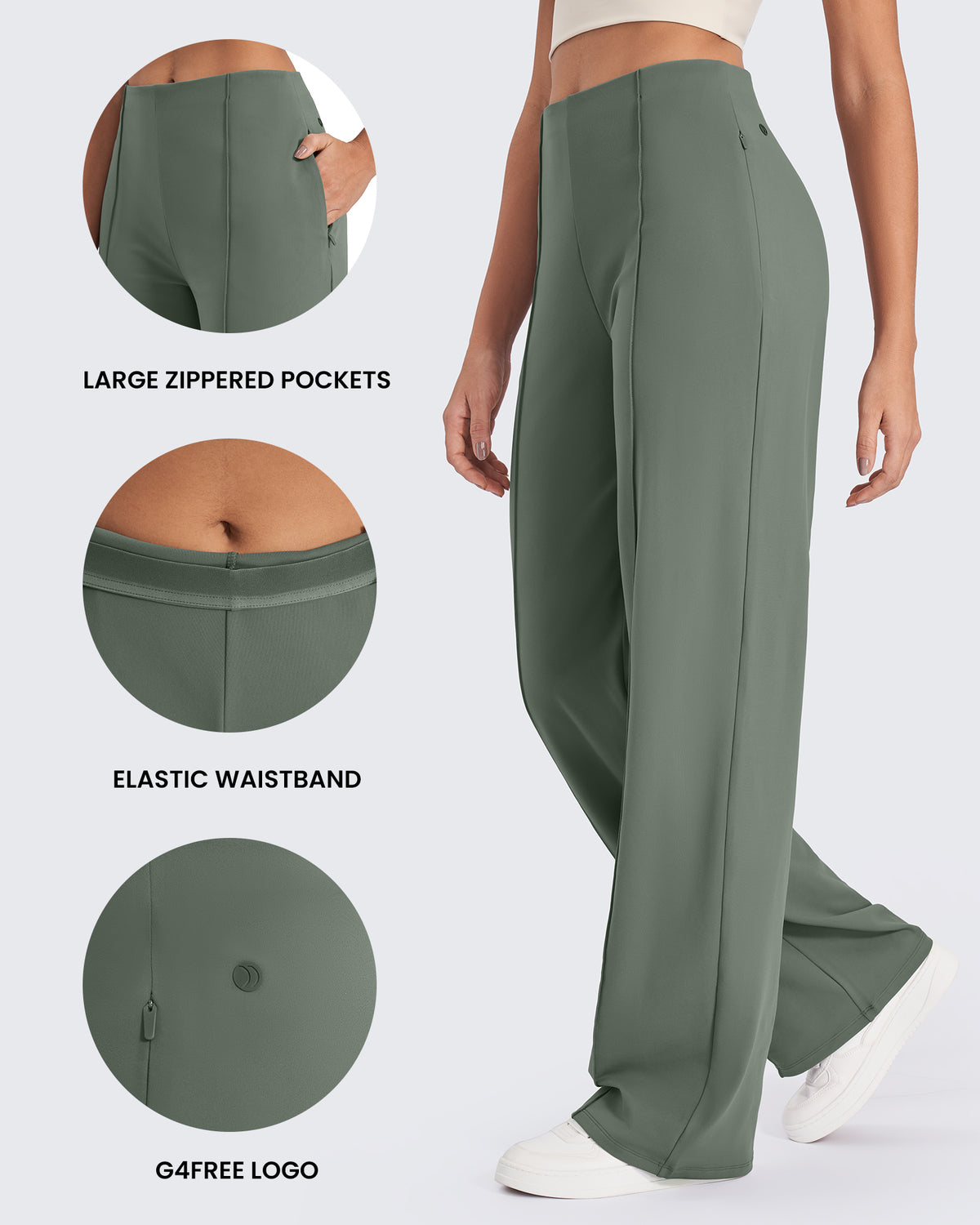 G4Free Activewear - Business Front Pleats Wide Leg Pants -GF24J276AA-S-GF24J277AA-S-GF24J278AA-S-GF24J276AB-M-GF24J277AB-M