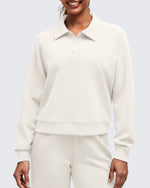 Smoofit Polo Pullover Button Up Sweatshirts