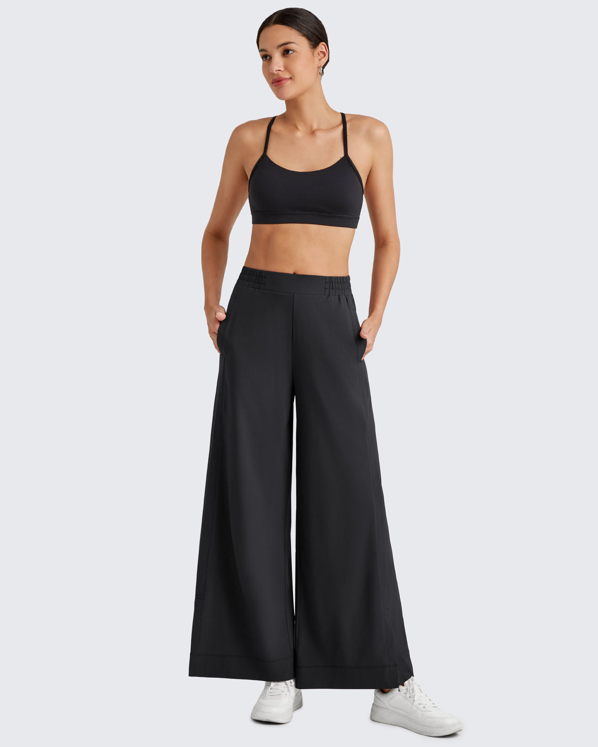 G4Free Activewear - Side Slit High-Rise Wide Leg Ankle Pants -GF25J403AA-S-GF25J428AA-S-GF25J429AA-S-GF25J403AB-M-GF25J428AB-M