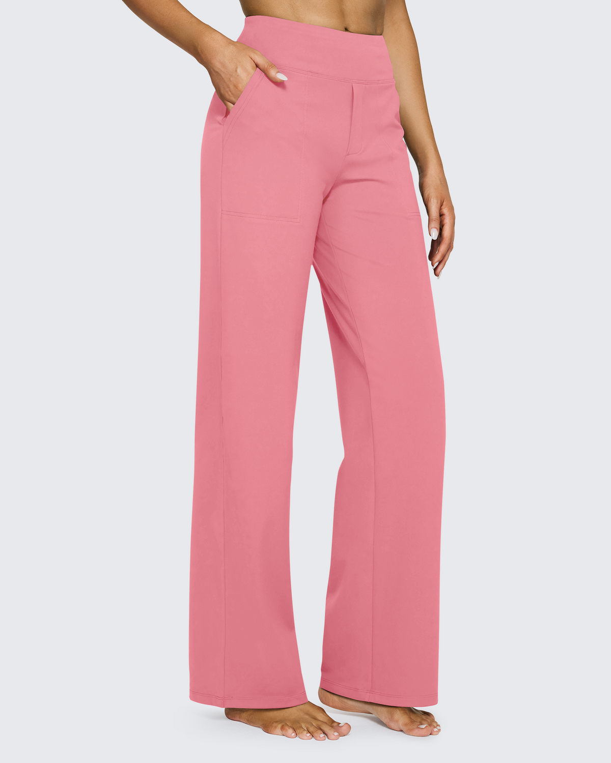 G4Free Activewear - Loose High-Waist Business Casual Pants 33 -GF23J184AF-XS-GF23J184AA-S-GF23J184AB-M-GF23J184AC-L-GF23J184AD-XL