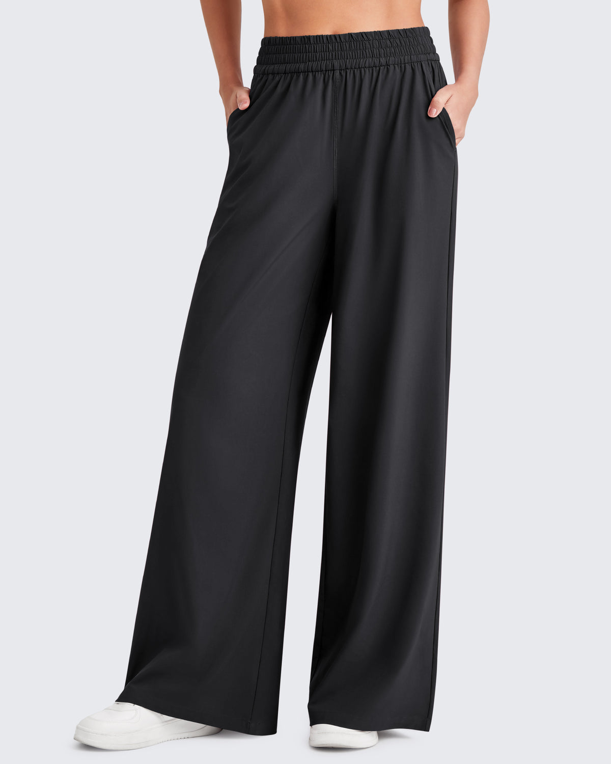 G4Free Activewear - Elastic Waistband Wide Leg Work Trousers -GF25J377AA-S-GF25J433AA-S-GF25J434AA-S-GF25J377AB-M-GF25J433AB-M