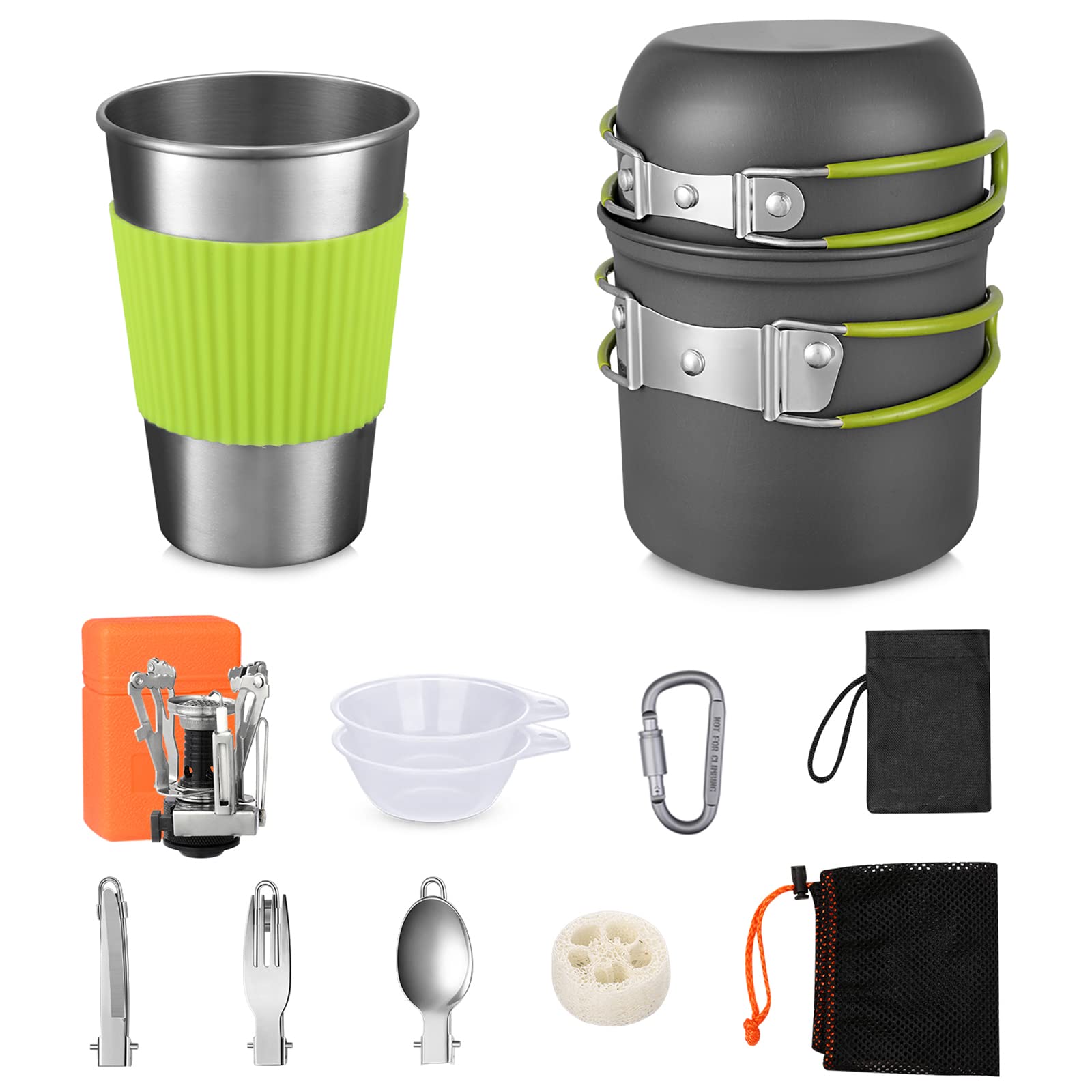 Camping Gear, Camping Cooking Set, 21pcs Camping Accessories