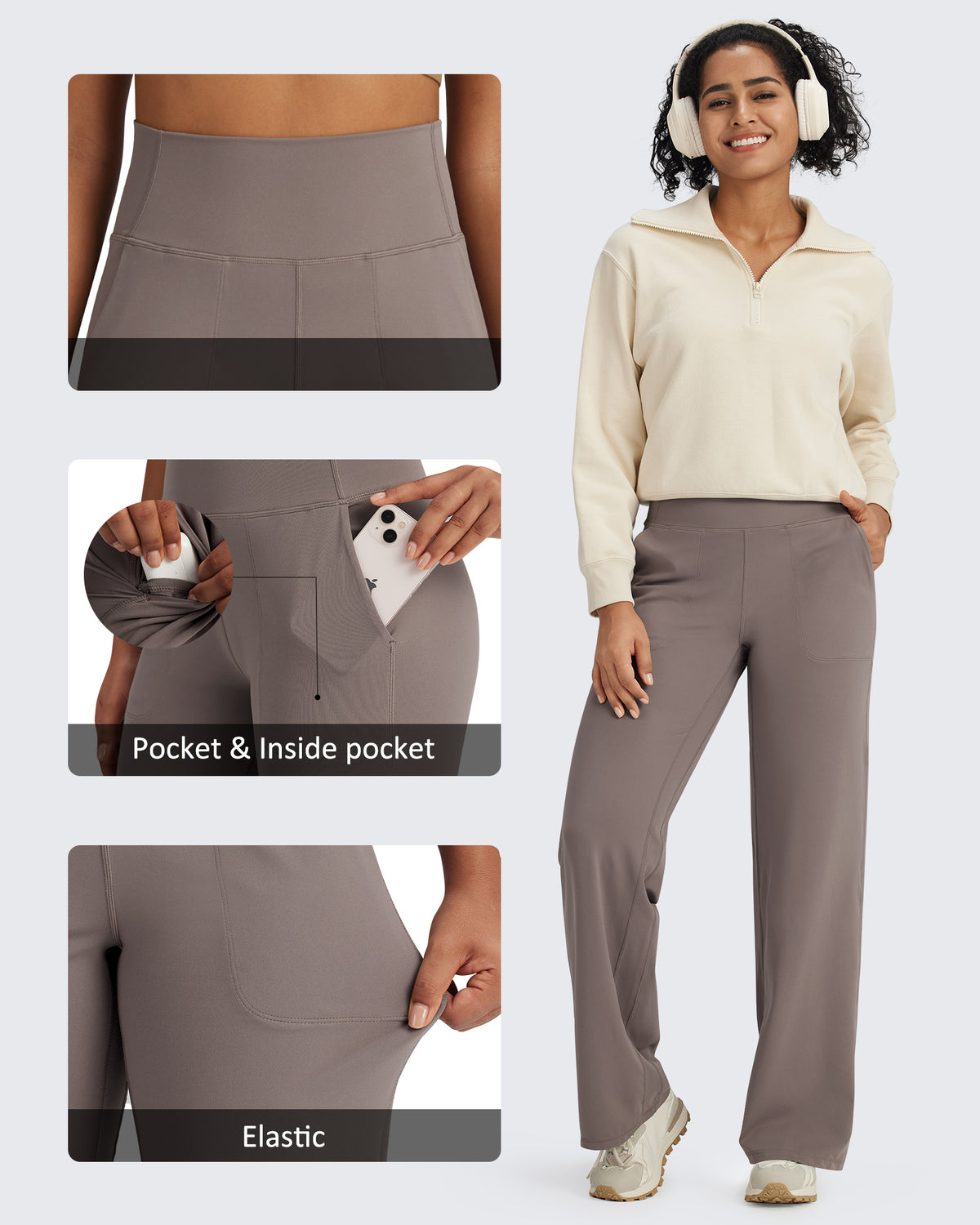 G4Free Activewear BareFeel Seamless High-Waist Dressy Pants 29