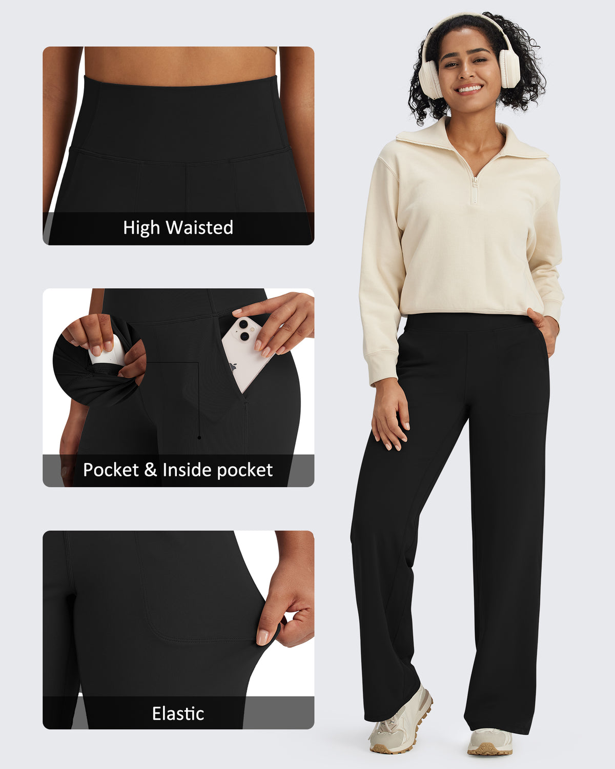 G4Free Activewear BareFeel Seamless High-Waist Dressy Pants