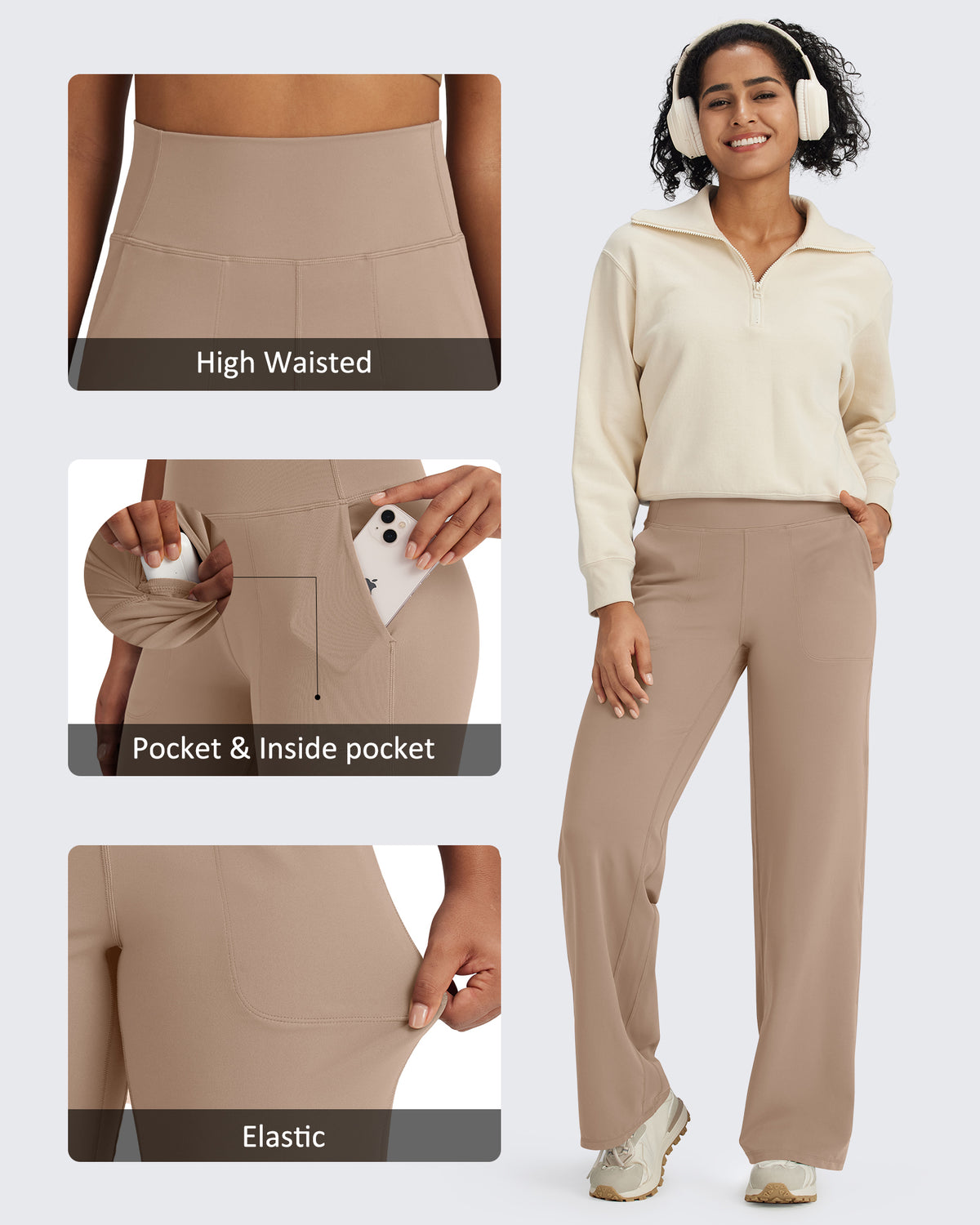 G4Free Activewear BareFeel Seamless High-Waist Dressy Pants 29