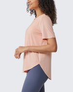 G4Free Activewear - Loose Hip Length Short Sleeve Workout Tops -GF24B198AA-S-GF24B198AB-M-GF24B198AC-L-GF24B198AD-XL-GF24B198AE-XXL