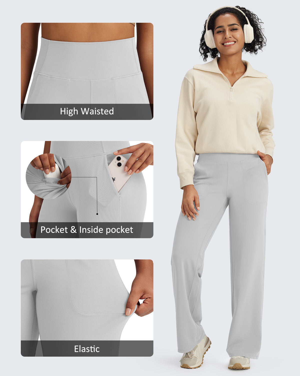 G4Free Activewear BareFeel Seamless High-Waist Dressy Pants