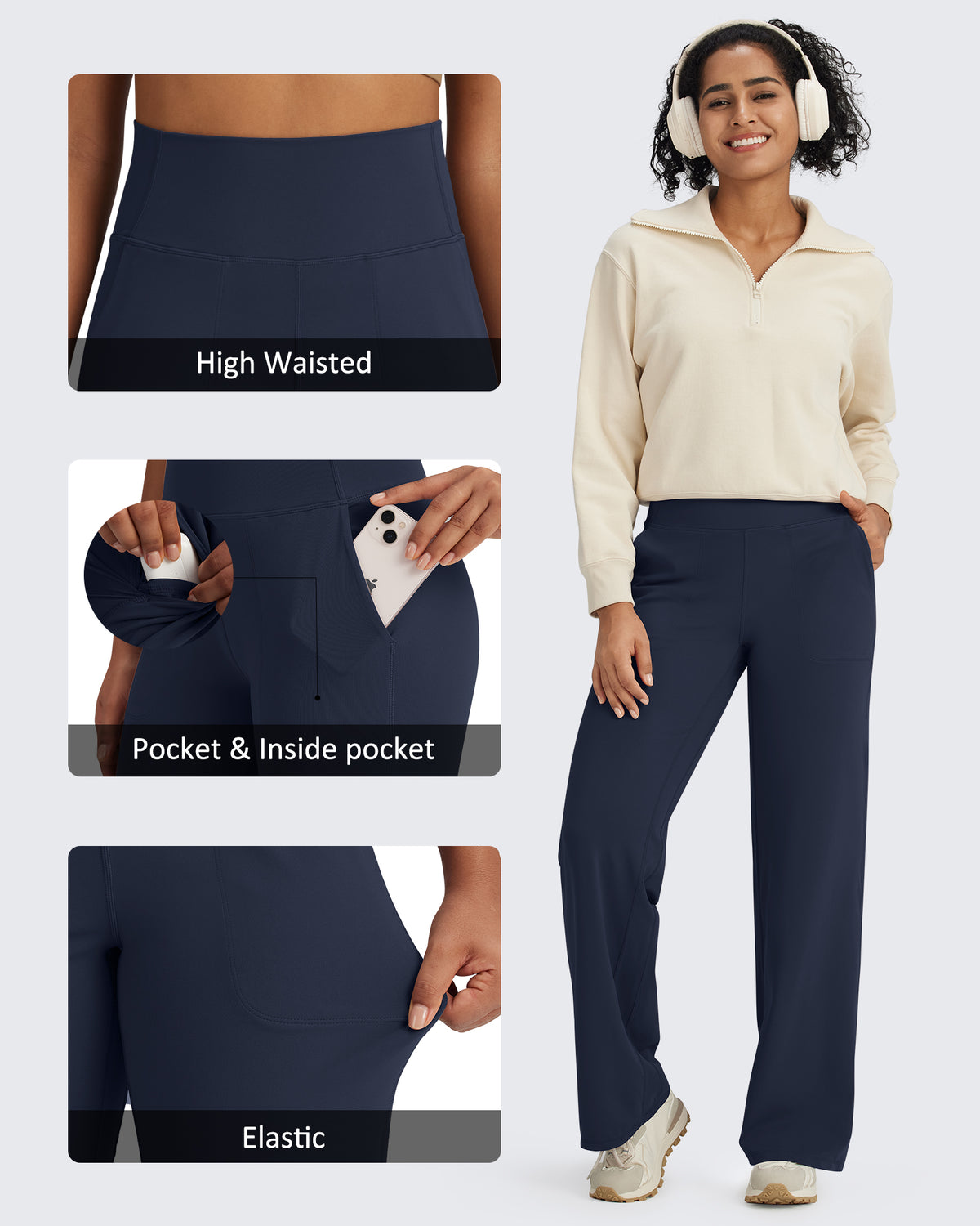 G4Free Activewear BareFeel Seamless High-Waist Dressy Pants 29