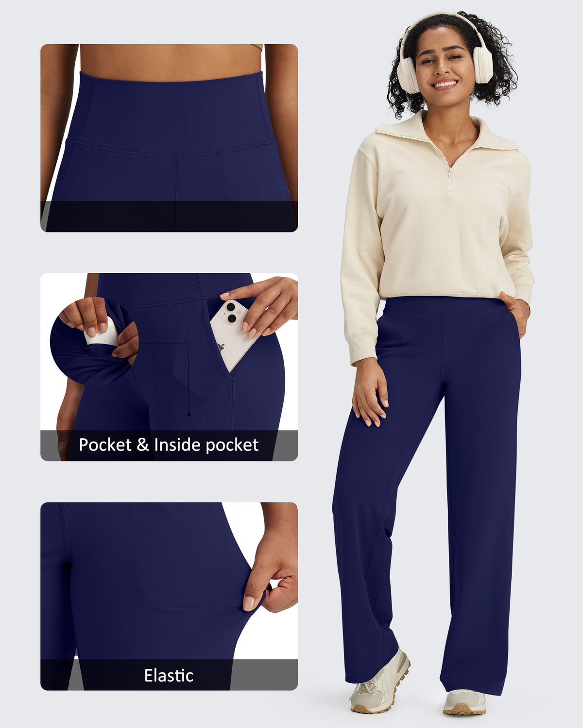 G4Free Activewear BareFeel Seamless High-Waist Dressy Pants