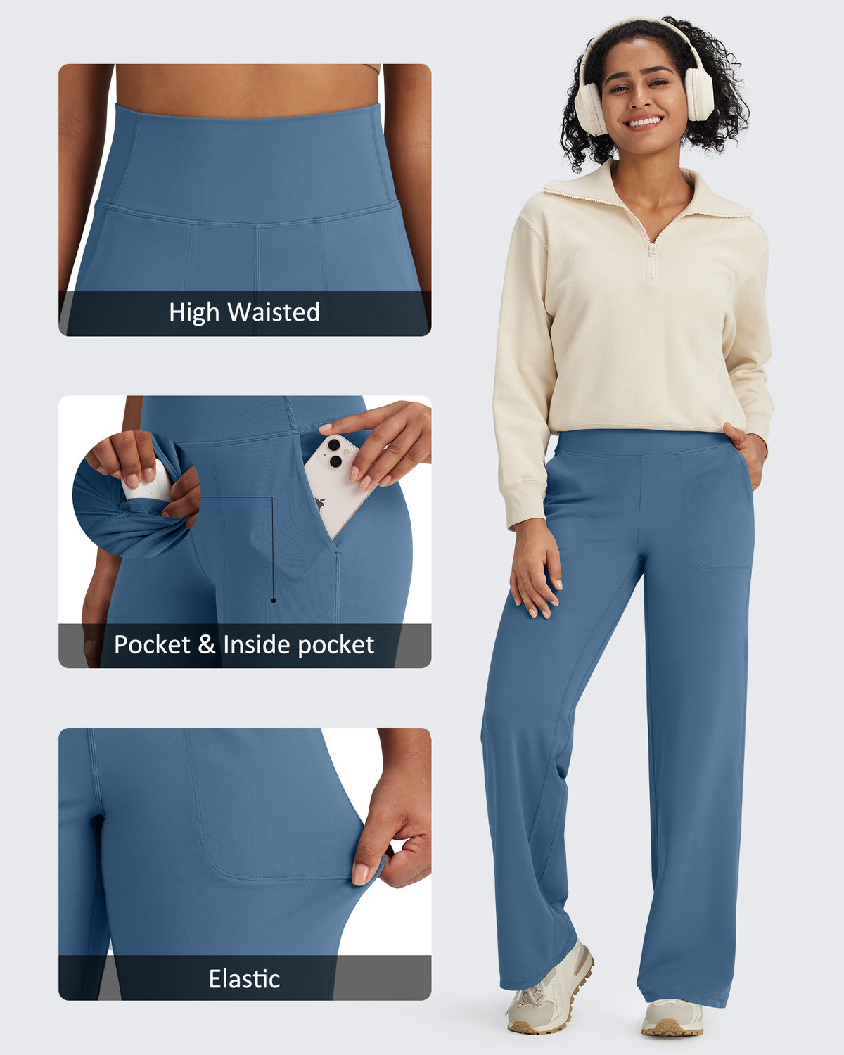 G4Free Activewear BareFeel Seamless High-Waist Dressy Pants 29