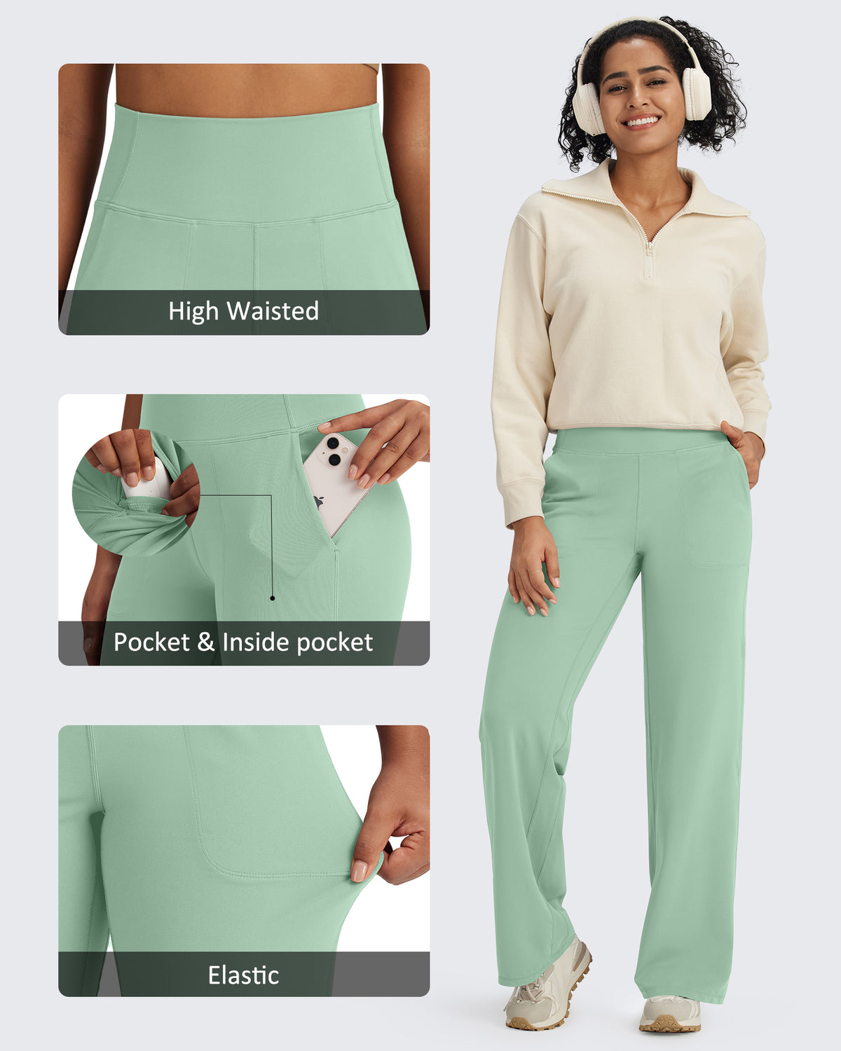 G4Free Activewear BareFeel Seamless High-Waist Dressy Pants