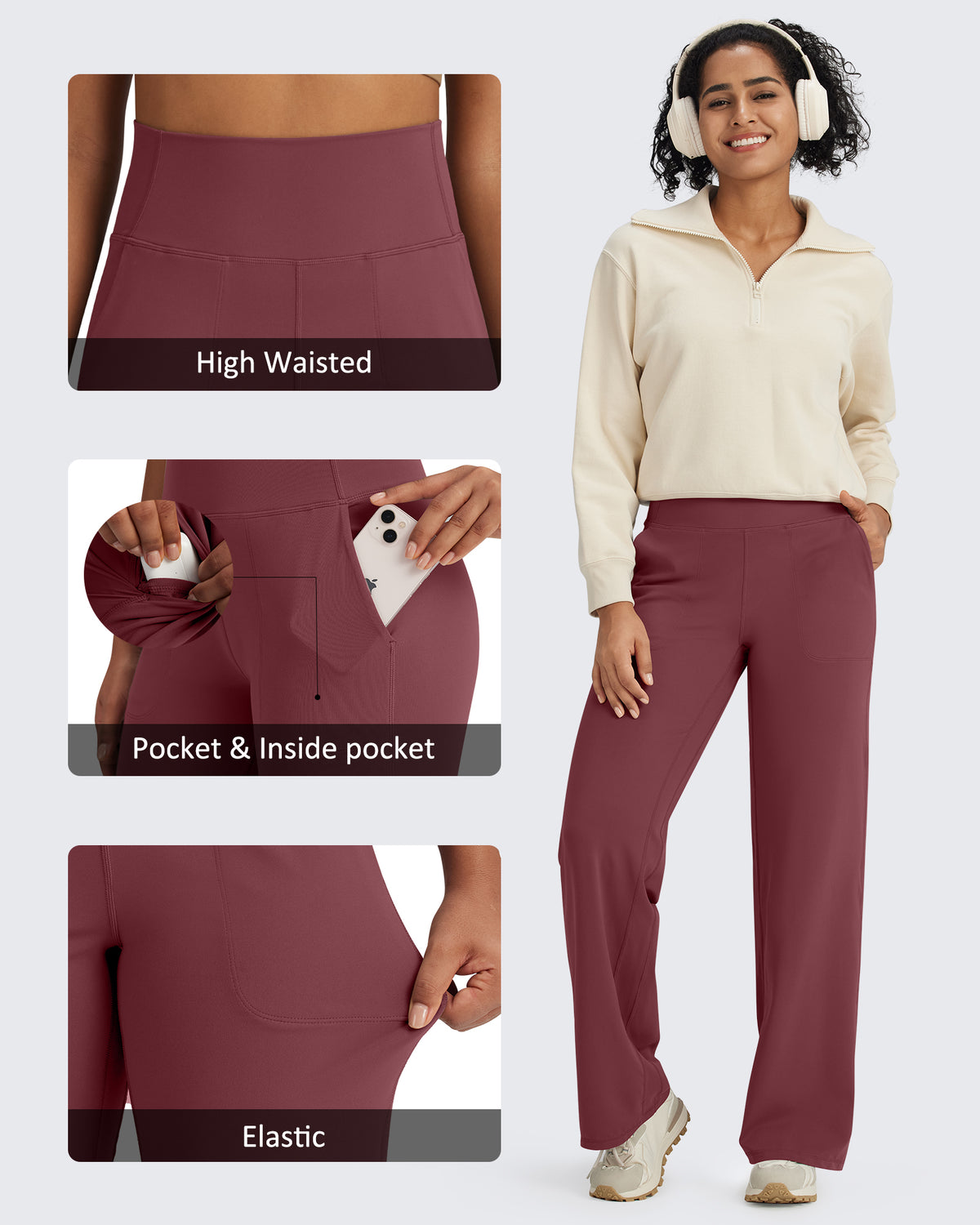 G4Free Activewear BareFeel Seamless High-Waist Dressy Pants