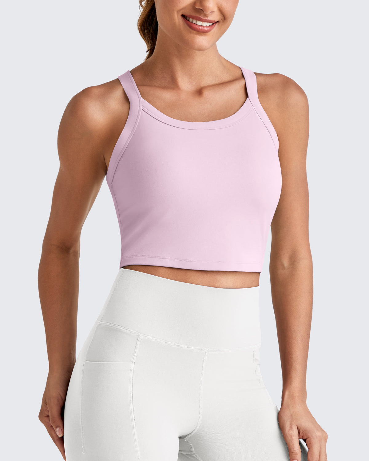 G4Free Activewear - BareFeel Racerback Cropped Sports Bra -GF25L448CA-S-GF25L448CB-M-GF25L448CC-L-GF25L448CD-XL-GF25L448CF-XS