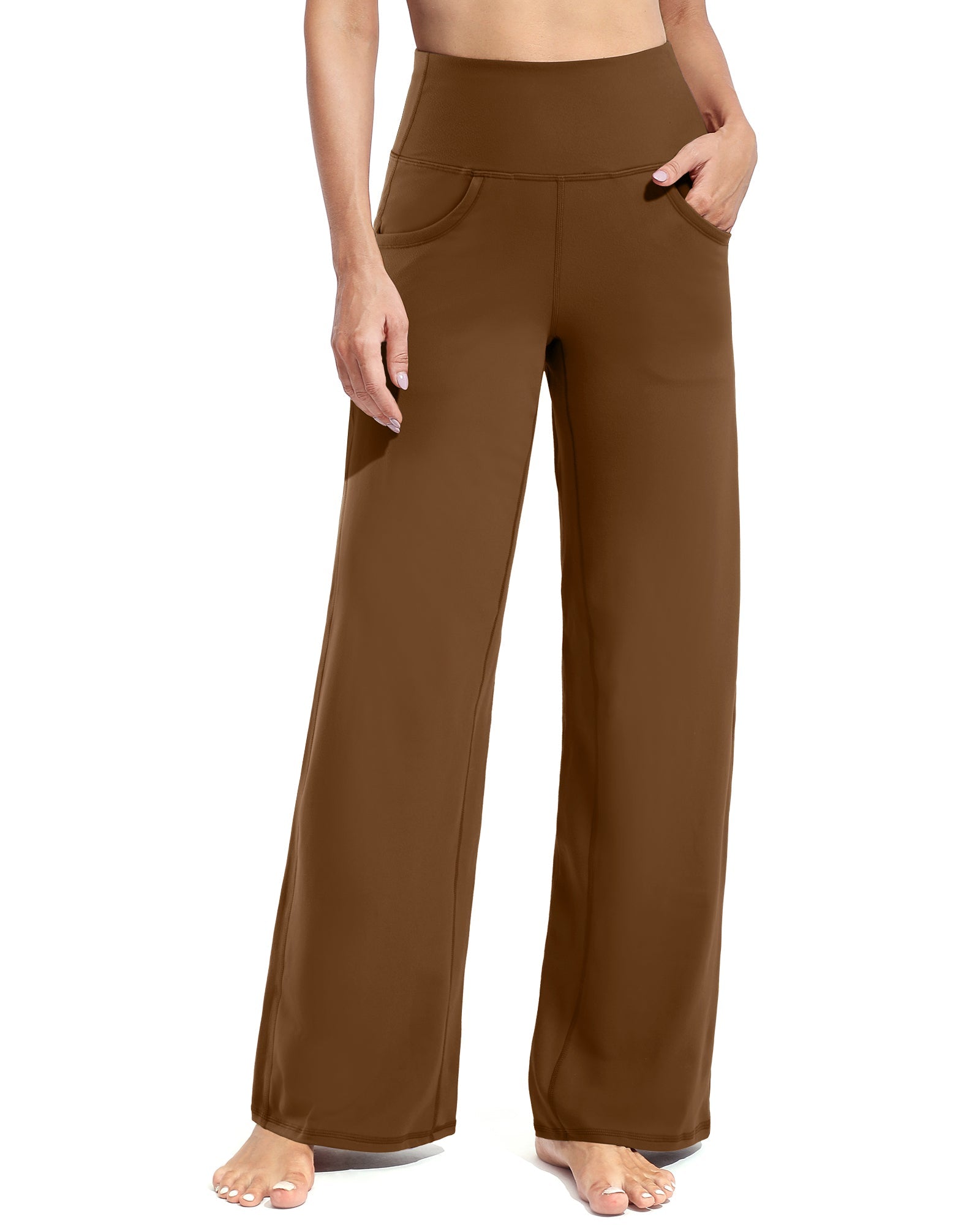 G4Free Activewear Wide Leg Lounge Yoga Sweatpants 29 # Dark coffee