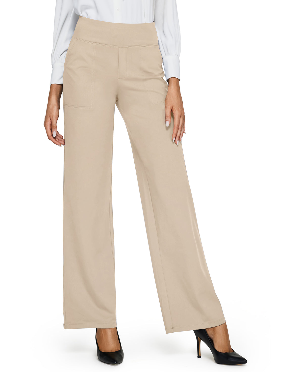 G4Free Activewear - Loose High-Waist Business Casual Pants 29 -GF23J183AF-XS-GF23J183AA-S-GF23J183AB-M-GF23J183AC-L-GF23J183AD-XL