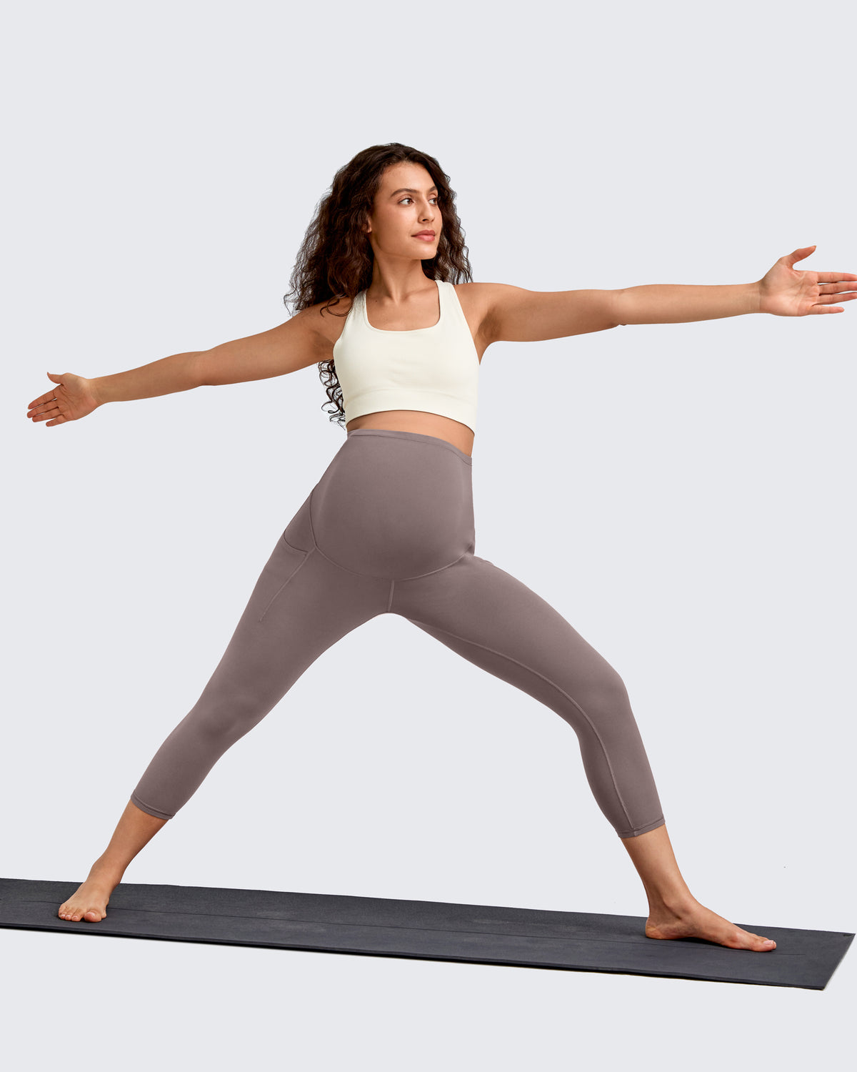 G4Free Activewear - BareFeel Pregnancy Capri Leggings 21'' -GF25AY500AA-S-GF25AY500AB-M-GF25AY500AC-L-GF25AY500AD-XL-GF25AY500AE-XXL
