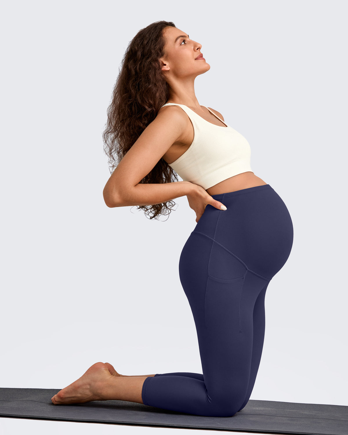 G4Free Activewear - BareFeel Pregnancy Capri Leggings 21'' -GF25AY500AA-S-GF25AY500AB-M-GF25AY500AC-L-GF25AY500AD-XL-GF25AY500AE-XXL