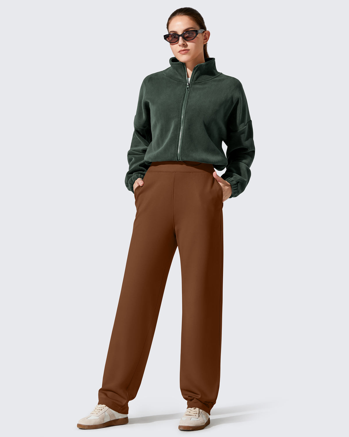 G4Free Activewear - Fleece Lined Loose Warm Narrowed Trouser Legs Pants -GF25J684AF-XS-GF25J685AF-XS-GF25J686AF-XS-GF25J684AA-S-GF25J685AA-S