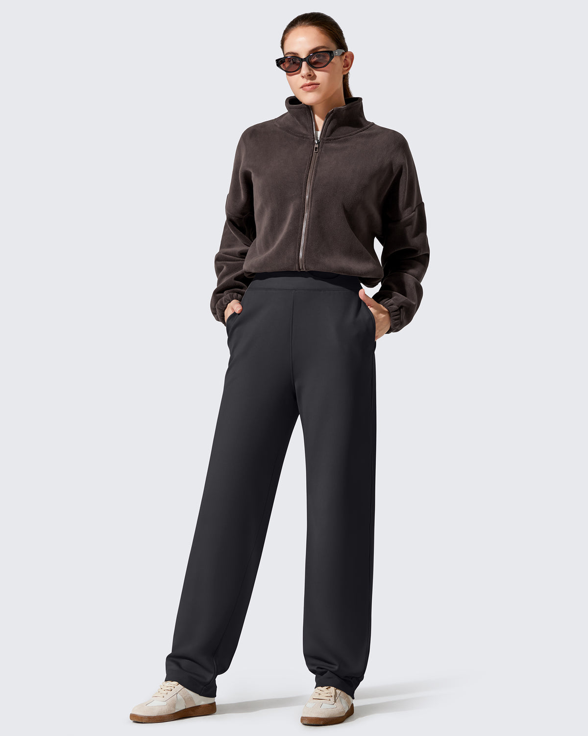 G4Free Activewear - Fleece Lined Loose Warm Narrowed Trouser Legs Pants -GF25J684AF-XS-GF25J685AF-XS-GF25J686AF-XS-GF25J684AA-S-GF25J685AA-S