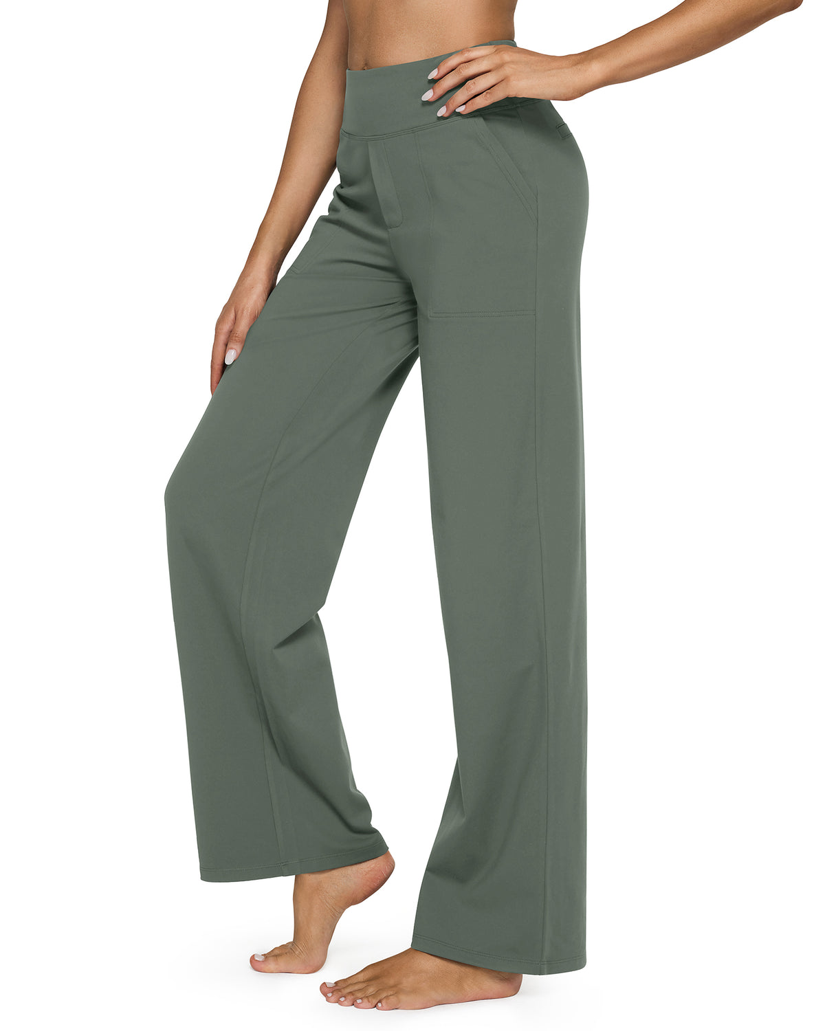 G4Free Activewear - Loose High-Waist Business Casual Pants 33 -GF23J184AF-XS-GF23J184AA-S-GF23J184AB-M-GF23J184AC-L-GF23J184AD-XL