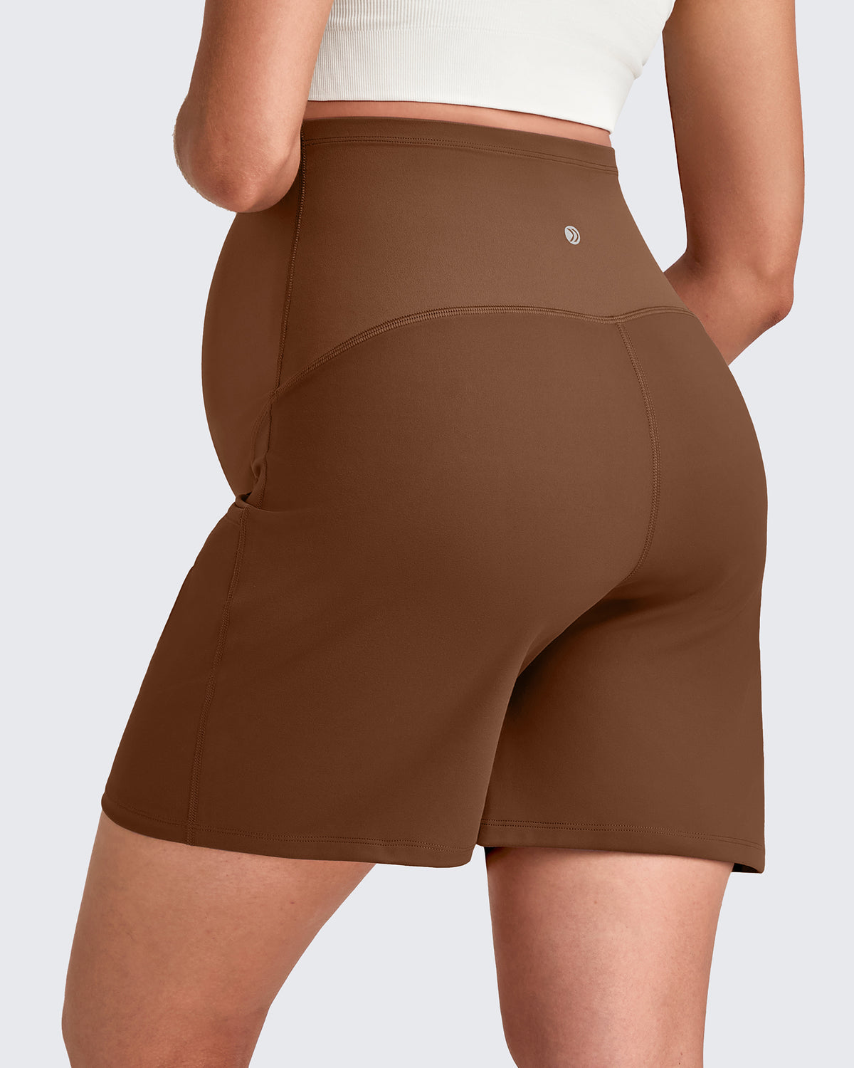 G4Free Activewear - Over The Belly Pregnancy Athletic Shorts 6'' -GF25EY556AF-XS-GF25EY556AA-S-GF25EY556AB-M-GF25EY556AC-L-GF25EY556AD-XL