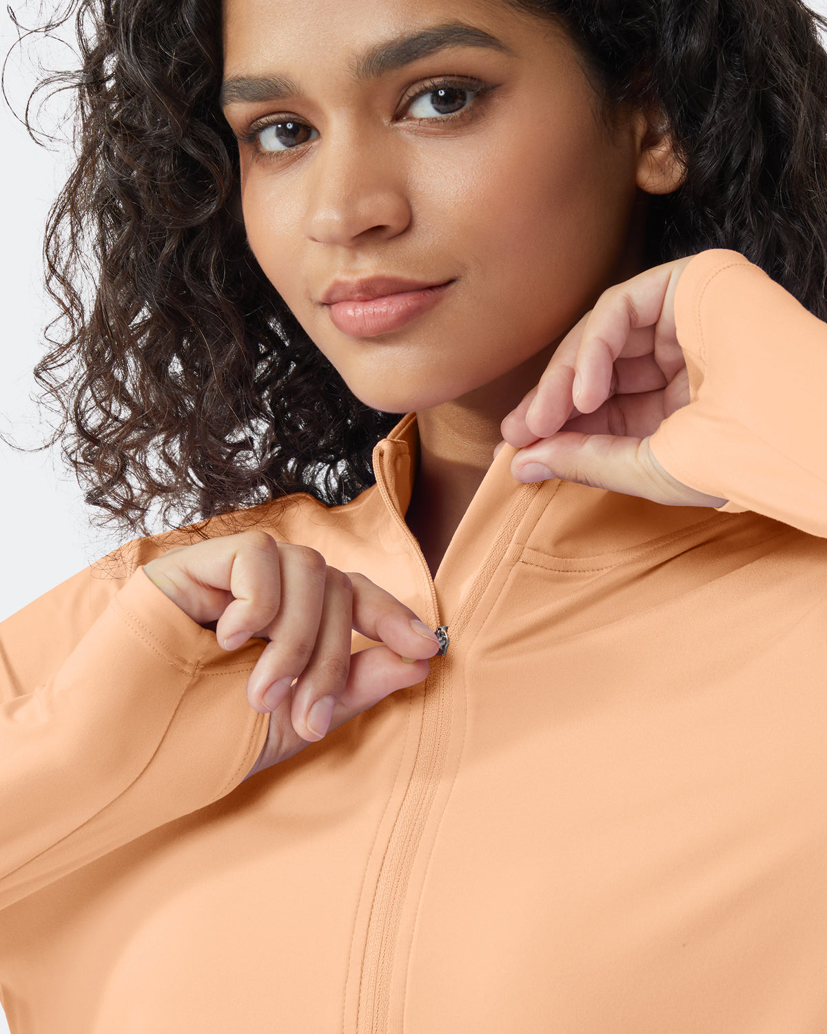 G4Free Activewear Quick Dry High Neck Sun Half Zip Tops