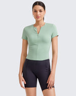 G4Free Activewear - BareFeel Half Zip Slim Fit Athletic Shirts -GF25K335DA-S-GF25K335DB-M-GF25K335DC-L-GF25K335DD-XL-GF25K335DF-XS