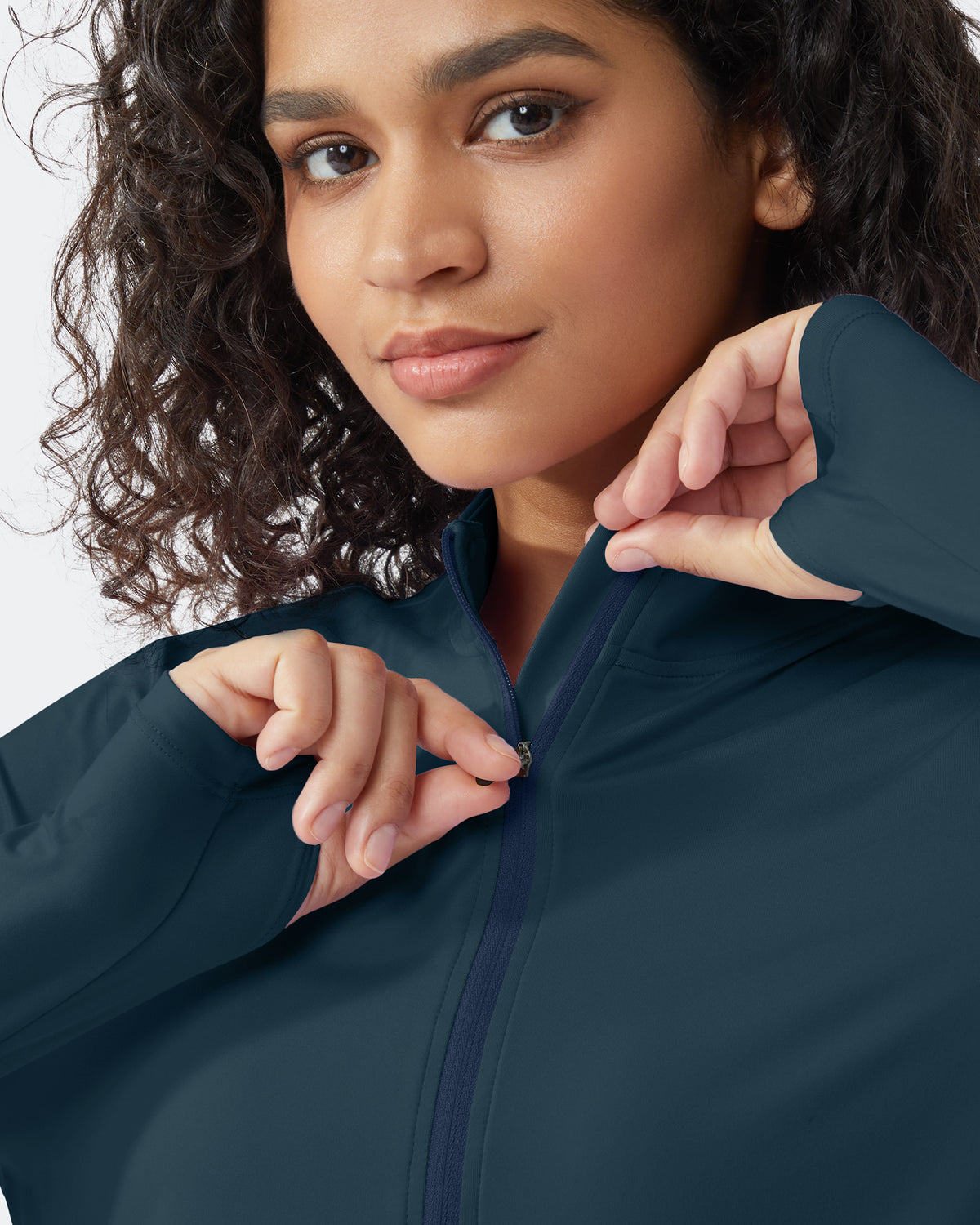 G4Free Activewear Quick Dry High Neck Sun Half Zip Tops