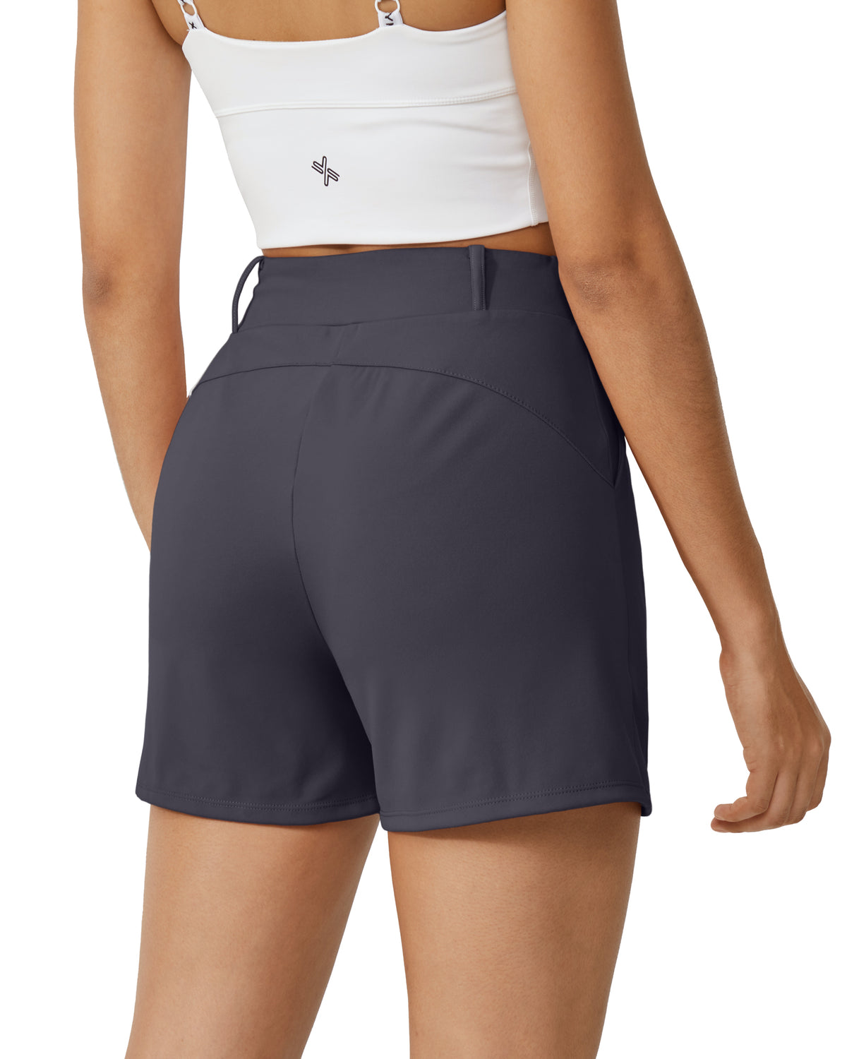 G4Free Activewear - High-Waisted Casual Suit Shorts -GF24E200AF-XS-GF24E200AA-S-GF24E200AB-M-GF24E200AC-L-GF24E200AD-XL