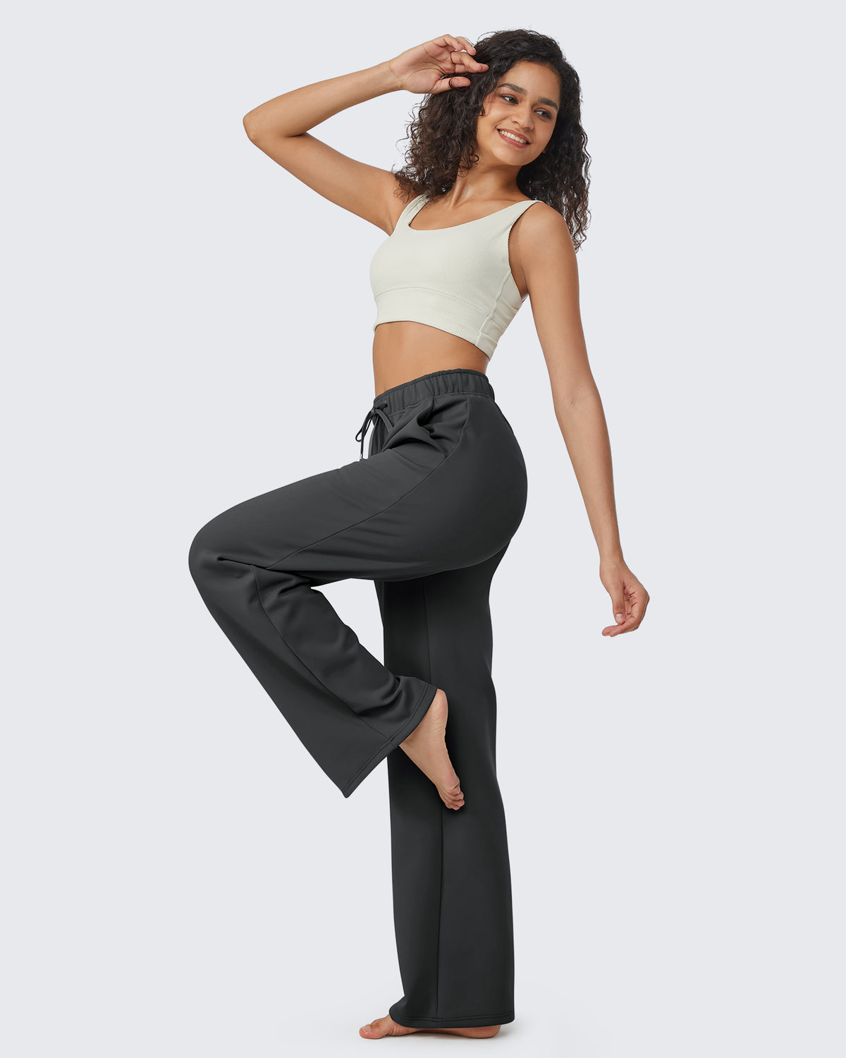 G4Free Activewear - Loose Fleece Lined Mid-Waist Casual Pants -GF23J163CA-S-GF23J164CA-S-GF23J165CA-S-GF23J163CB-M-GF23J164CB-M
