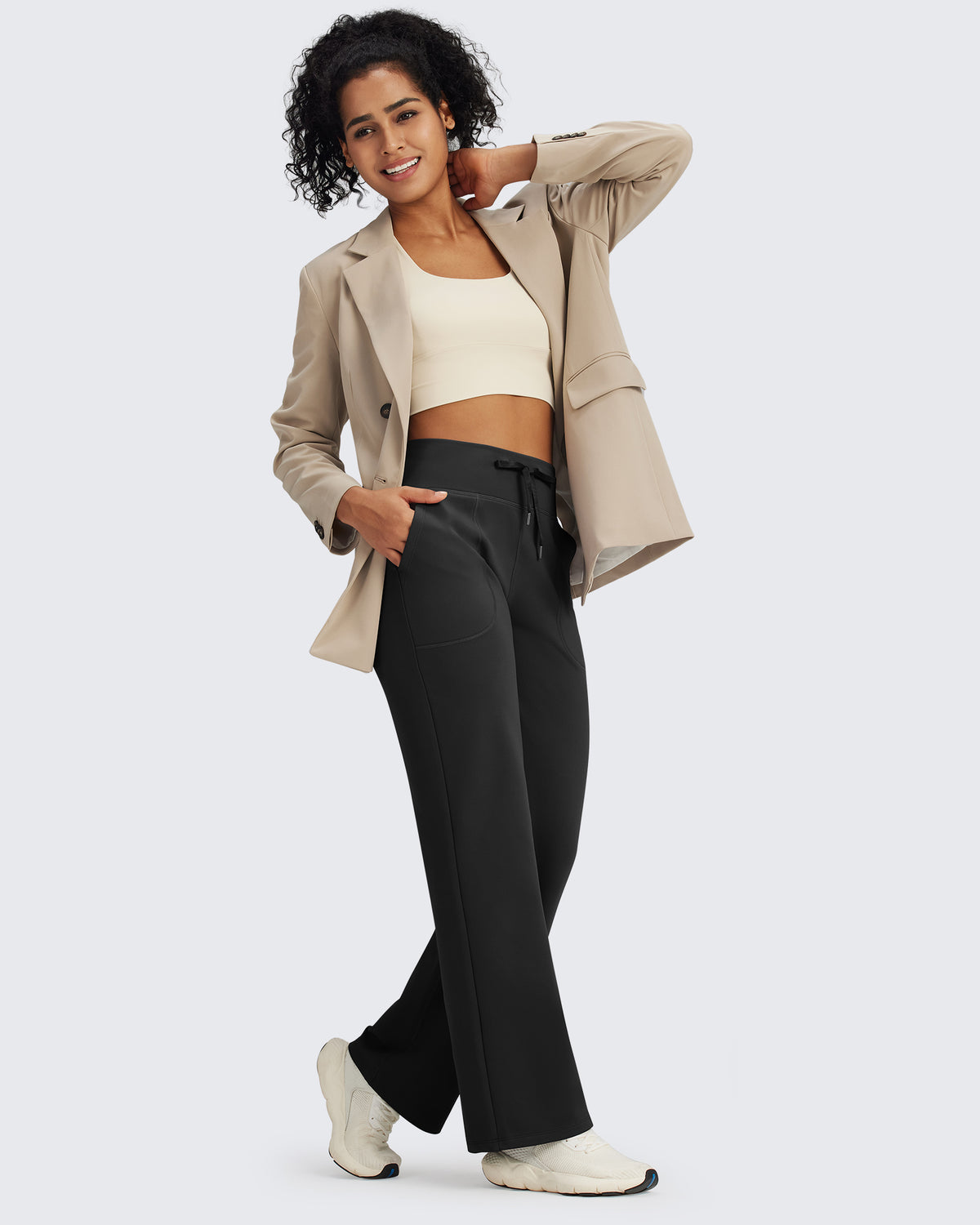 G4Free Activewear - Fleece Lined High-Waist Drawstring Pants -GF24J215AA-S-GF24J216AA-S-GF24J217AA-S-GF24J215AB-M-GF24J216AB-M