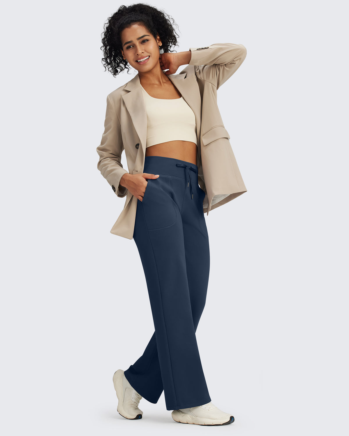G4Free Activewear - Fleece Lined High-Waist Drawstring Pants -GF24J215AA-S-GF24J216AA-S-GF24J217AA-S-GF24J215AB-M-GF24J216AB-M