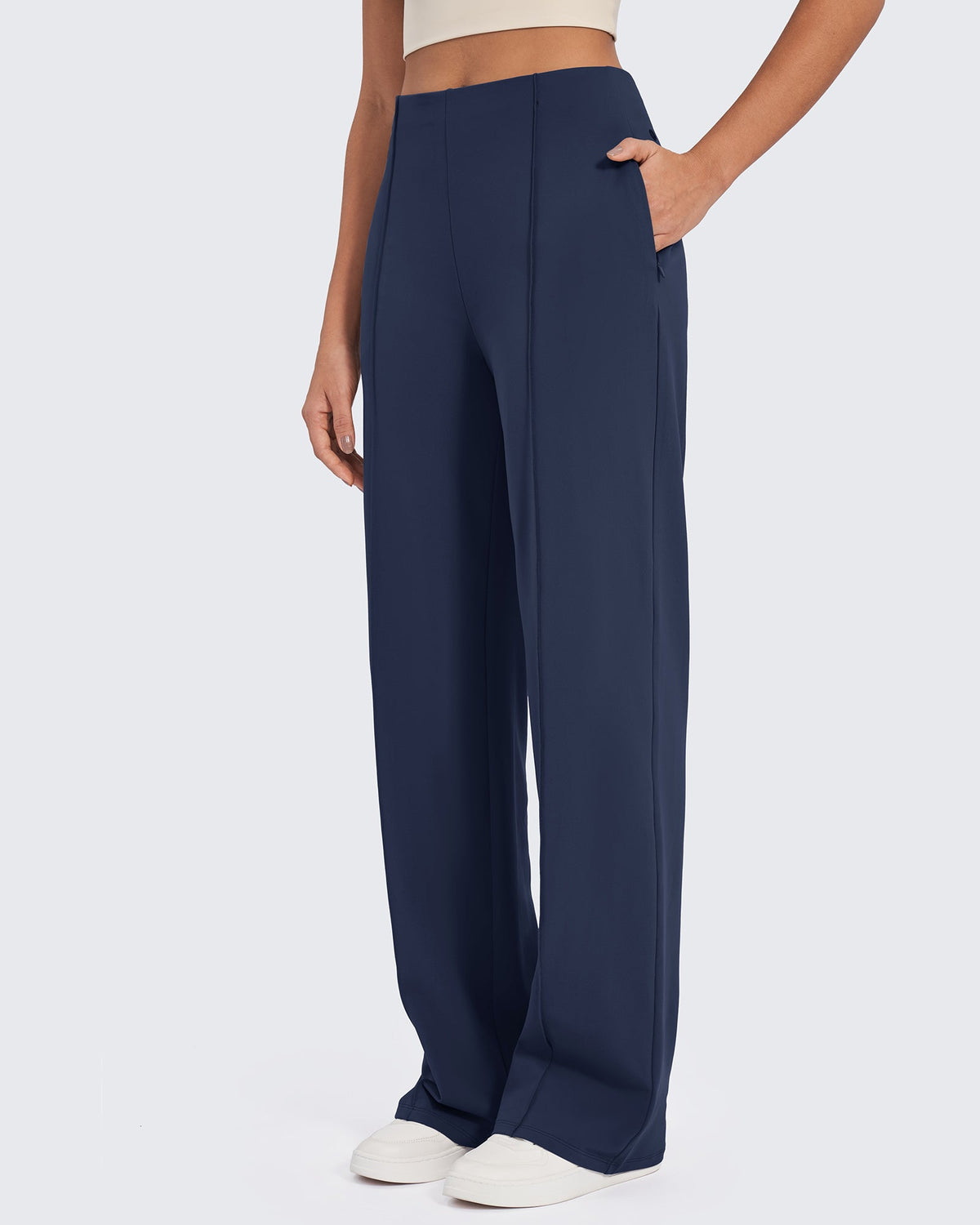 G4Free Activewear - Business Front Pleats Wide Leg Pants -GF24J276AA-S-GF24J277AA-S-GF24J278AA-S-GF24J276AB-M-GF24J277AB-M