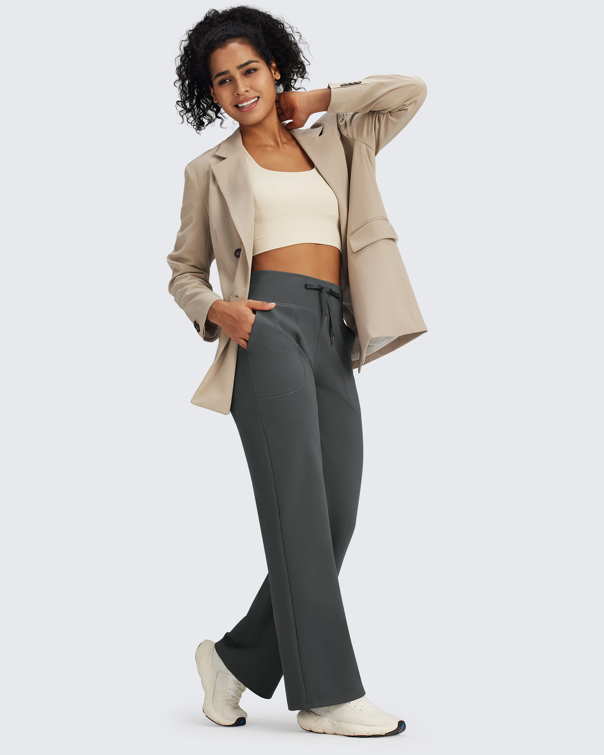 G4Free Activewear - Fleece Lined High-Waist Drawstring Pants -GF24J215AA-S-GF24J216AA-S-GF24J217AA-S-GF24J215AB-M-GF24J216AB-M