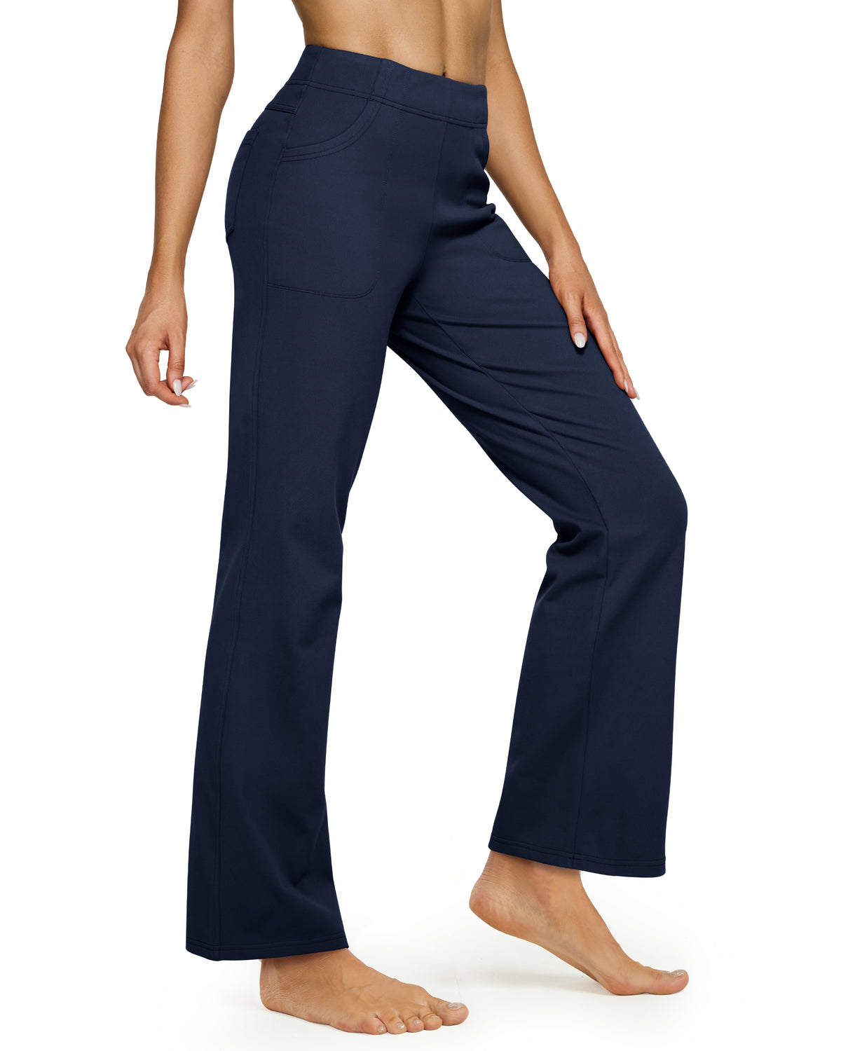 G4Free Activewear - Fleece Lined High-Waist Flare Work Pants -GF23A192AA-S-GF23A167AA-S-GF23A193AA-S-GF23A192AB-M-GF23A167AB-M