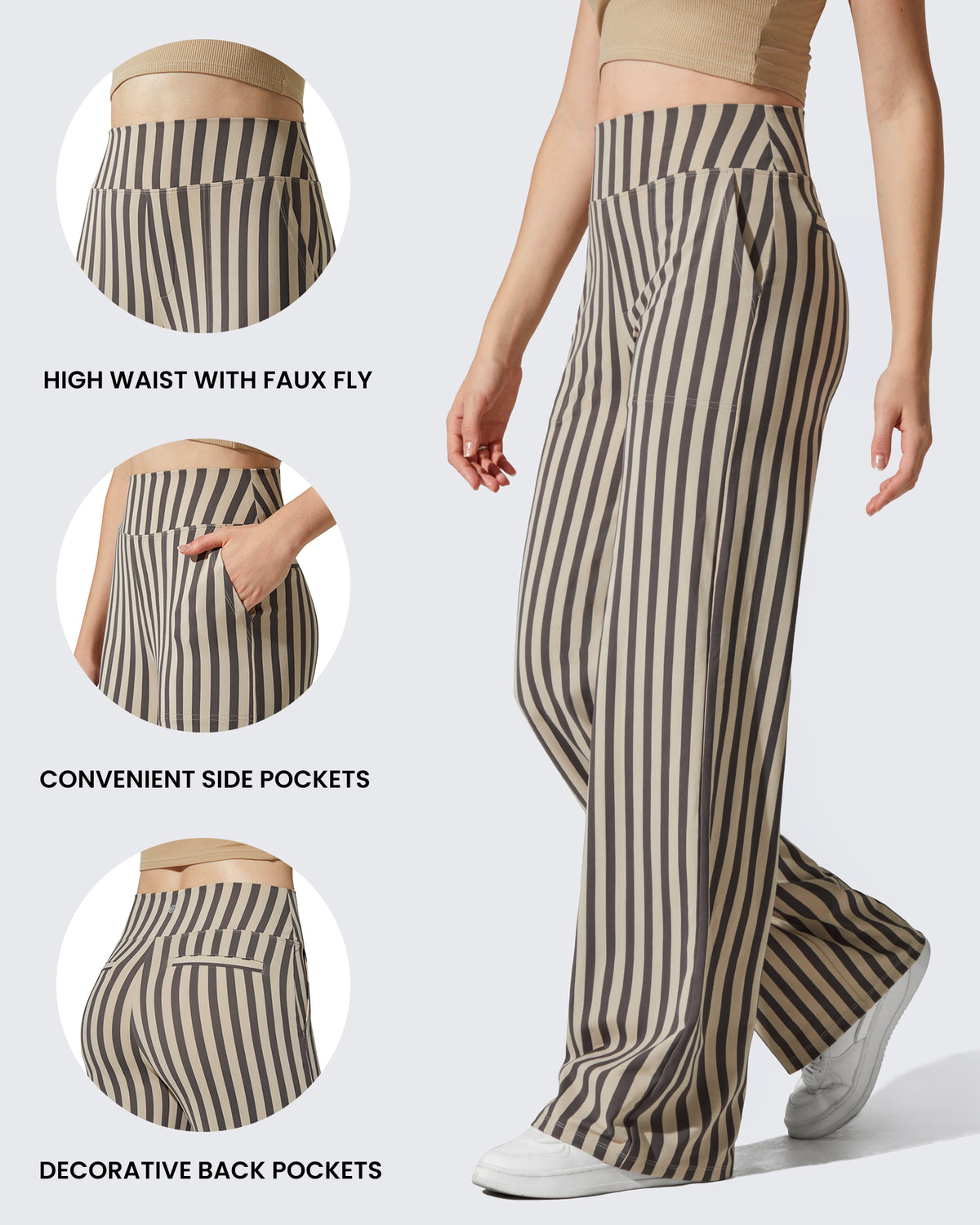 G4Free Activewear - Loose High-Waist Business Casual Striped Pants -GF23J172Z03F-XS-GF23J172Z03A-S-GF23J172Z03B-M-GF23J172Z03C-L-GF23J172Z03D-XL