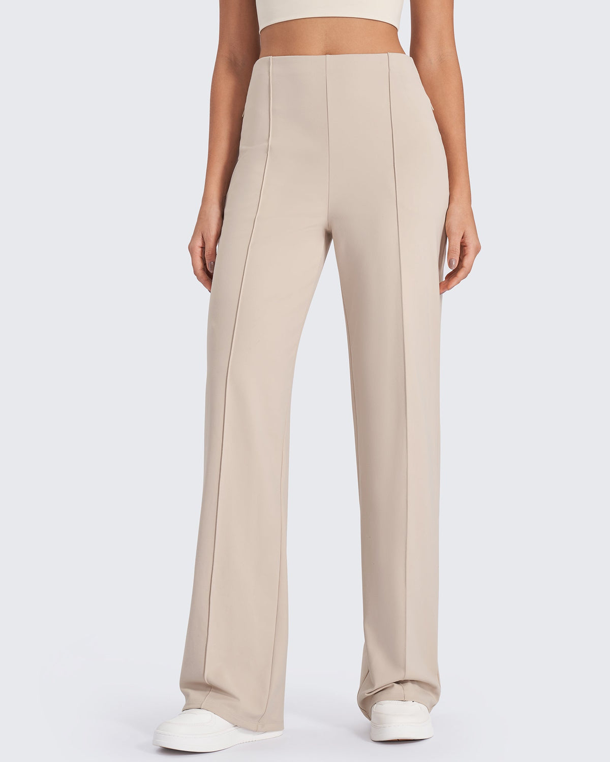 G4Free Activewear - Business Front Pleats Wide Leg Pants -GF24J276AA-S-GF24J277AA-S-GF24J278AA-S-GF24J276AB-M-GF24J277AB-M