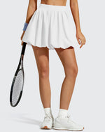 Chillwhisp Bubble Ruffled Hem Inner Shorts Tennis Skirts 14''