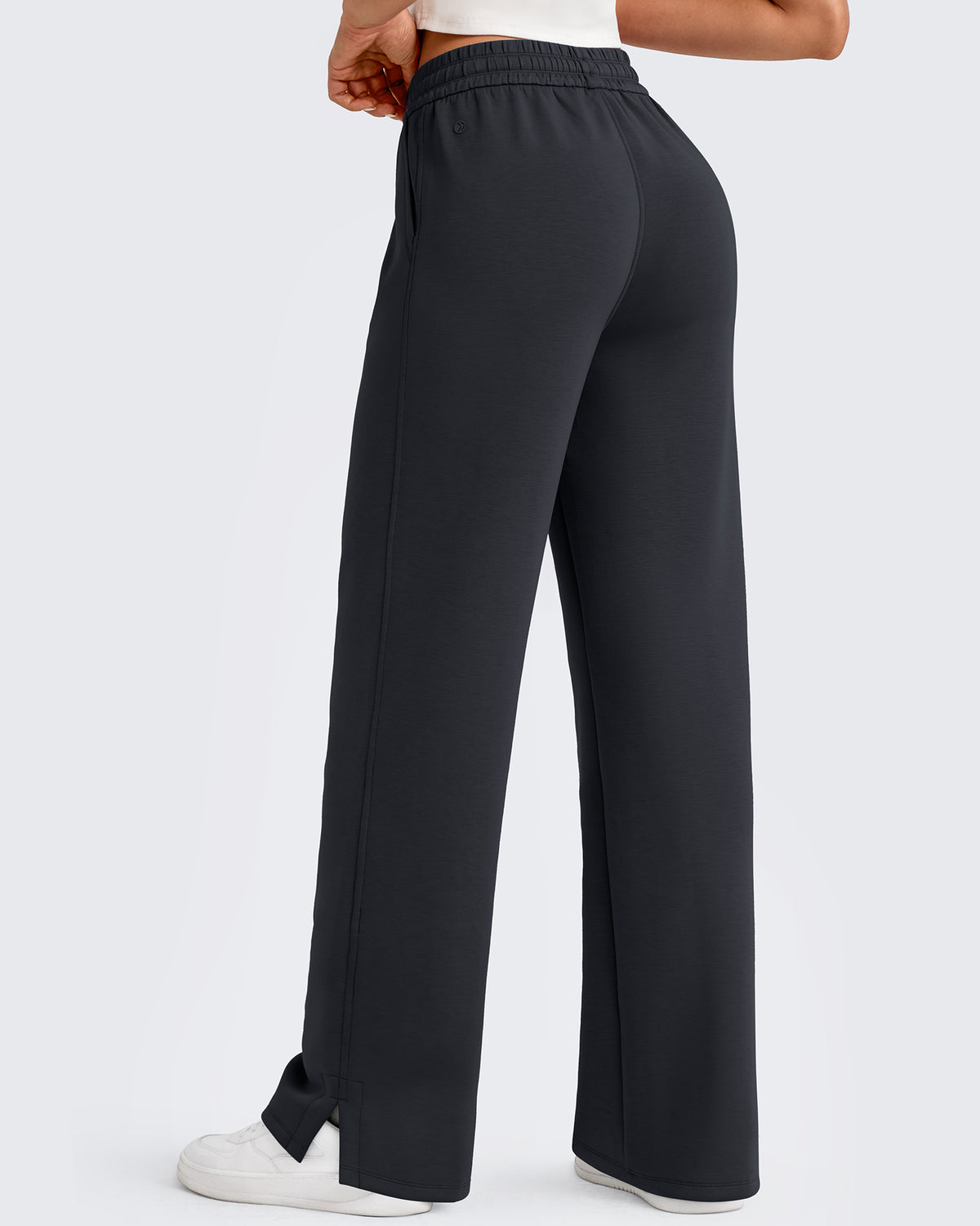 G4Free Activewear - Smoofit Side Slit Drawstring Loose Sweatpants -GF25J491AA-S-GF25J492AA-S-GF25J493AA-S-GF25J491AB-M-GF25J492AB-M