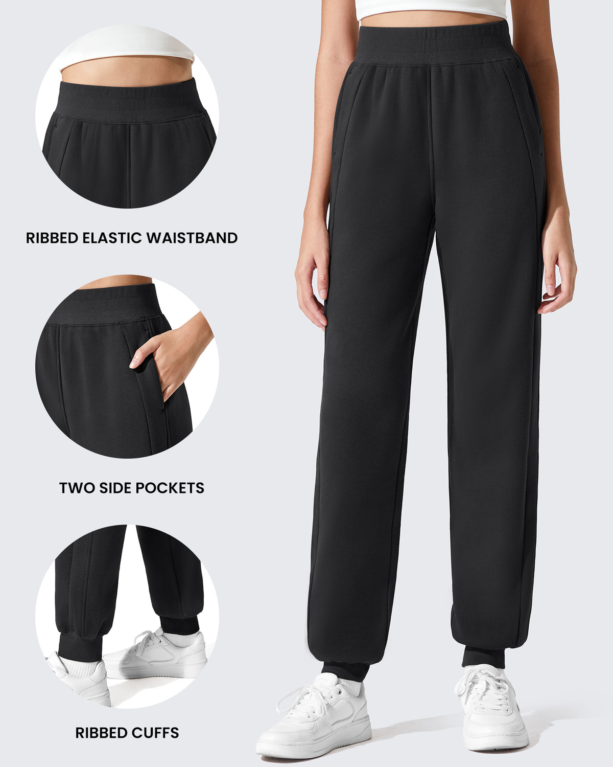 G4Free Activewear - Flurrylux Cotton Fleece Lined Tapered Leg Joggers -GF25D660AA-S-GF25D661AA-S-GF25D662AA-S-GF25D660AB-M-GF25D661AB-M