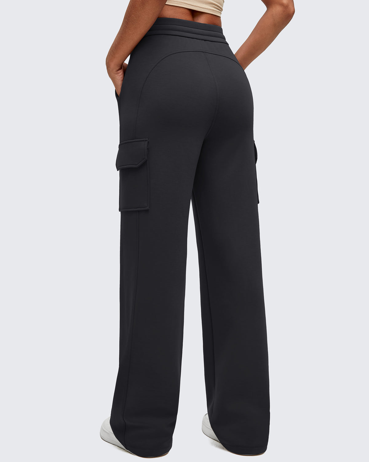 G4Free Activewear - Smoofit Drawstring Wide Leg Pockets Cargo Sweatpants -GF25J532AF-XS-GF25J533AF-XS-GF25J534AF-XS-GF25J532AA-S-GF25J533AA-S