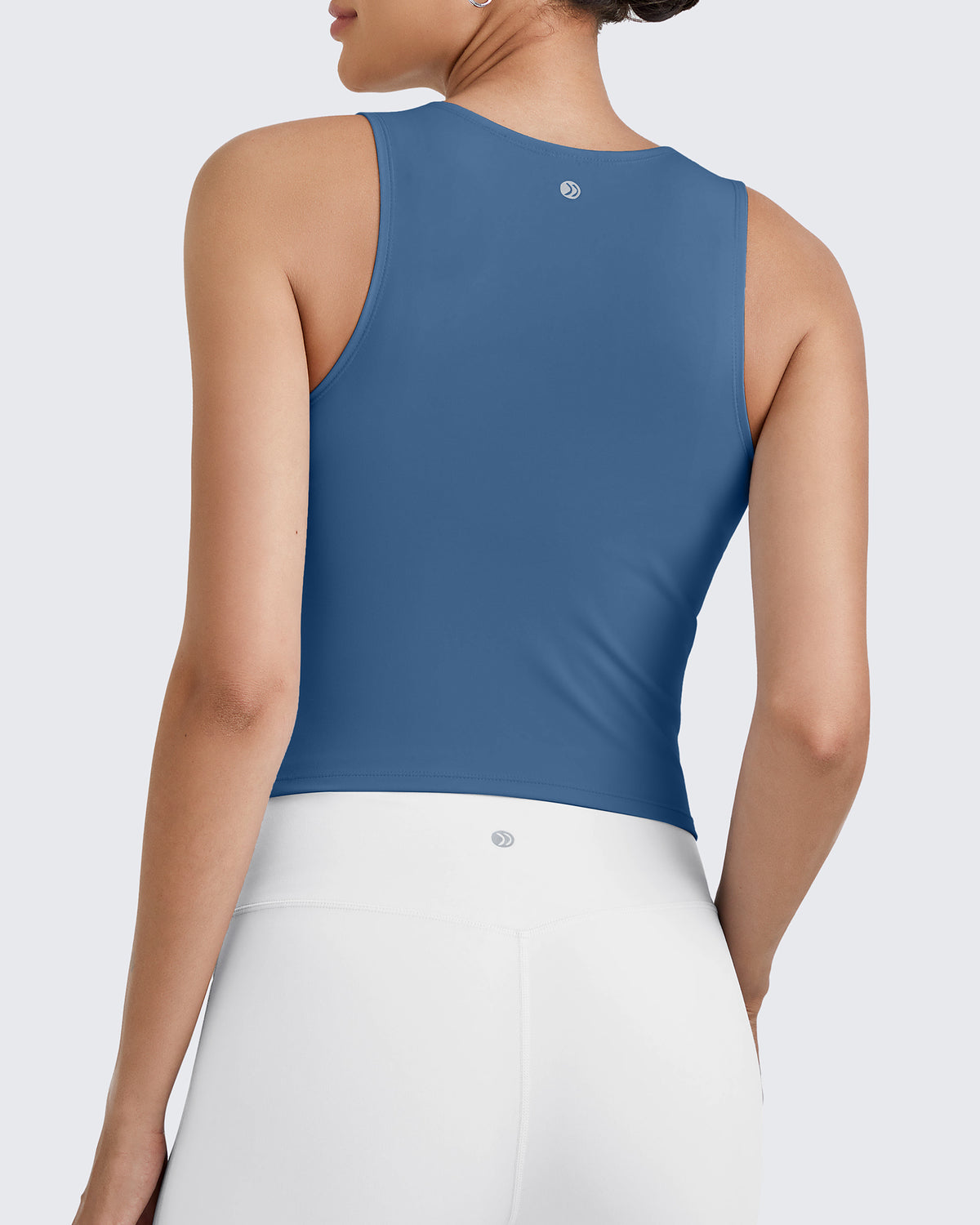 G4Free Activewear BareFeel Half Zip Cropped Workout Tank Tops