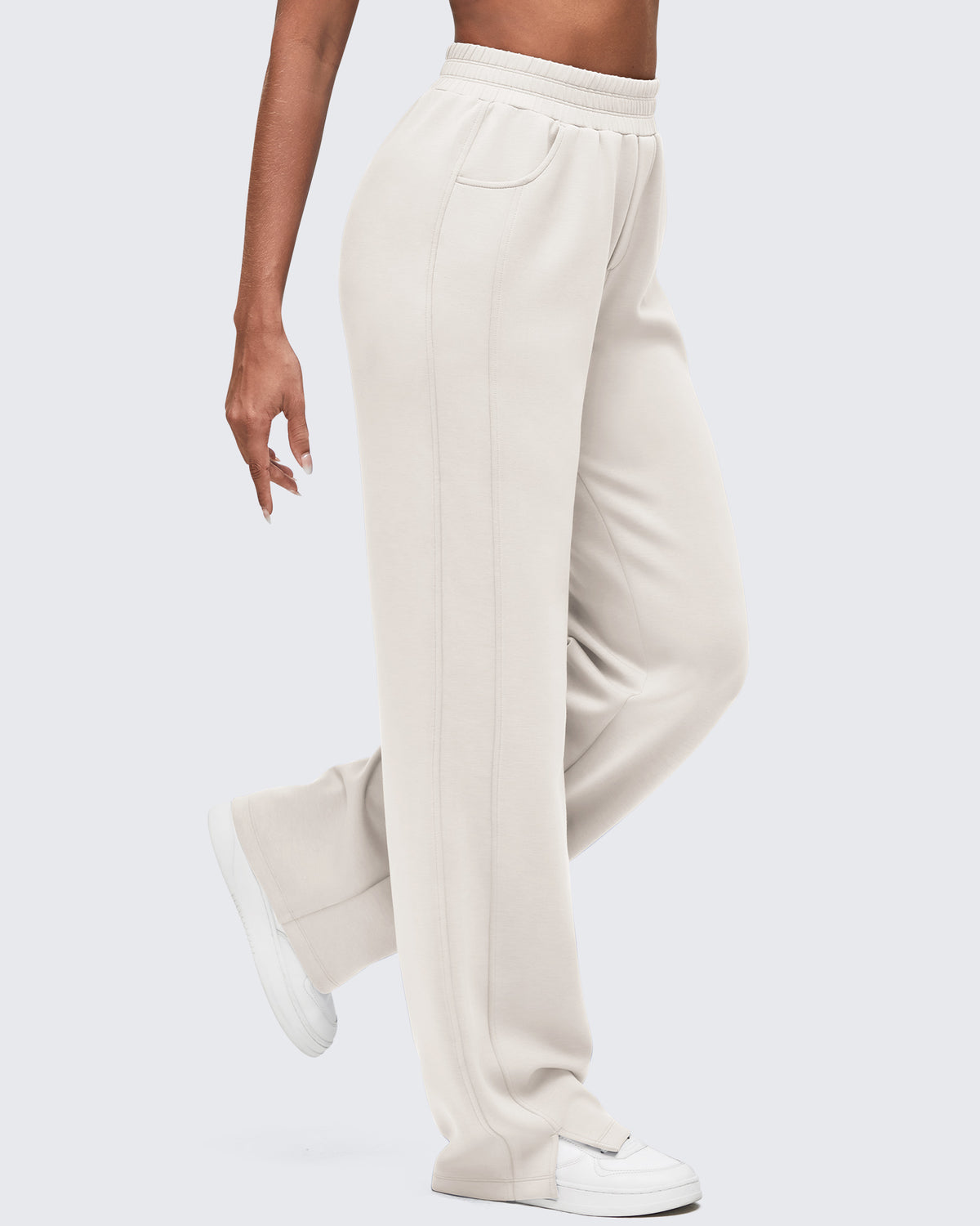 G4Free Activewear - Smoofit High-Waist Side Slit Wide Leg Sweatpants -GF25J544AF-XS-GF25J545AF-XS-GF25J546AF-XS-GF25J544AA-S-GF25J545AA-S