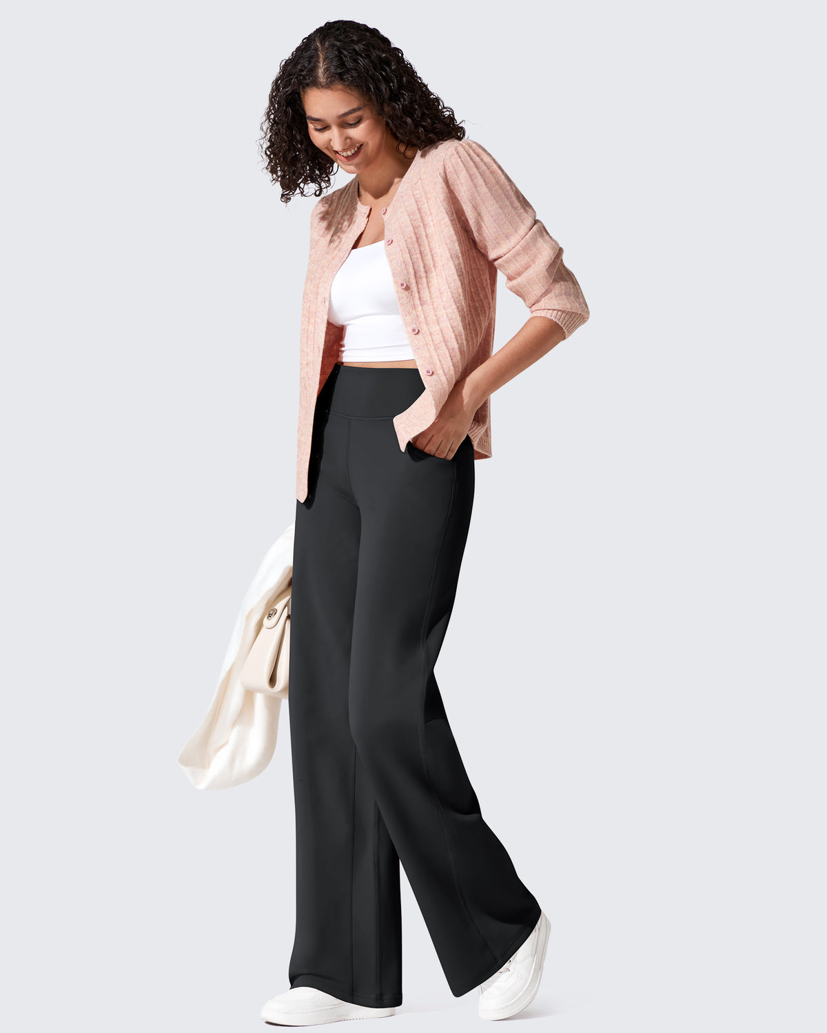 G4Free Activewear - Fleece Lined High-Waist Loose Sweatpants -GF24J230AA-S-GF24J231AA-S-GF24J232AA-S-GF24J230AB-M-GF24J231AB-M