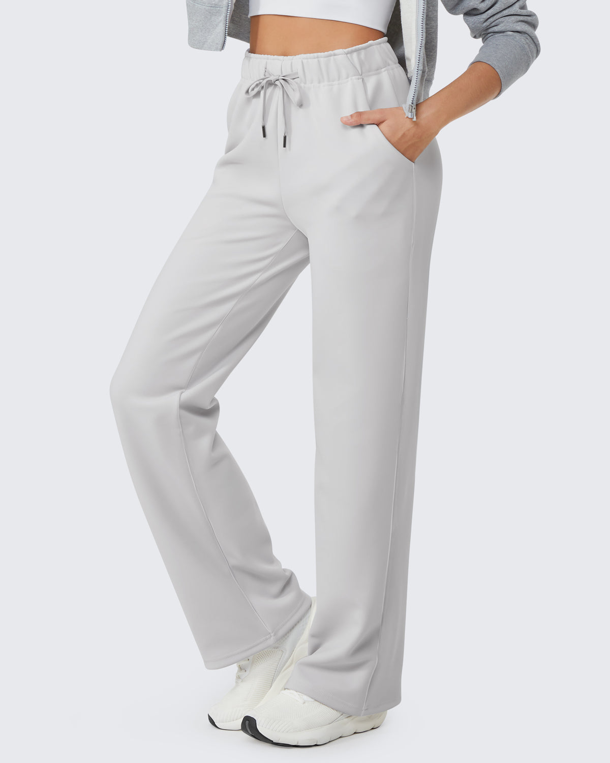 G4Free Activewear - Loose Fleece Lined Mid-Waist Casual Pants -GF23J163CA-S-GF23J164CA-S-GF23J165CA-S-GF23J163CB-M-GF23J164CB-M