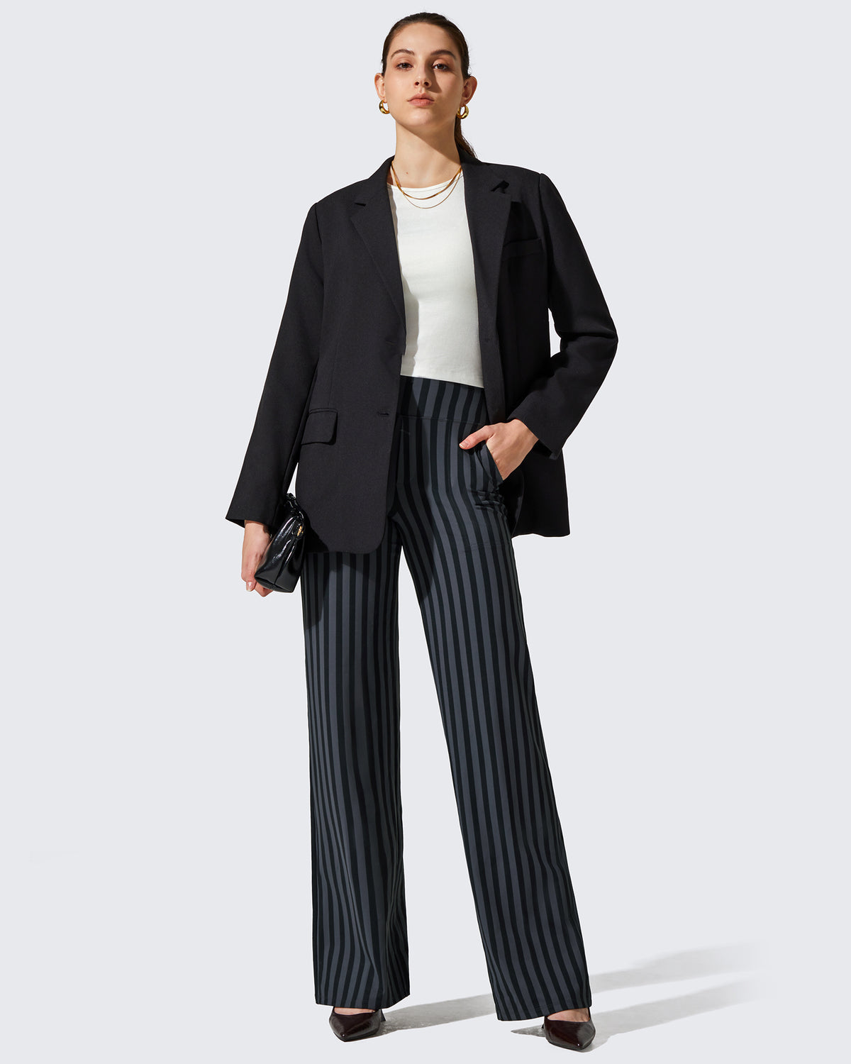 G4Free Activewear - Loose High-Waist Business Casual Striped Pants -GF23J172Z03F-XS-GF23J172Z03A-S-GF23J172Z03B-M-GF23J172Z03C-L-GF23J172Z03D-XL