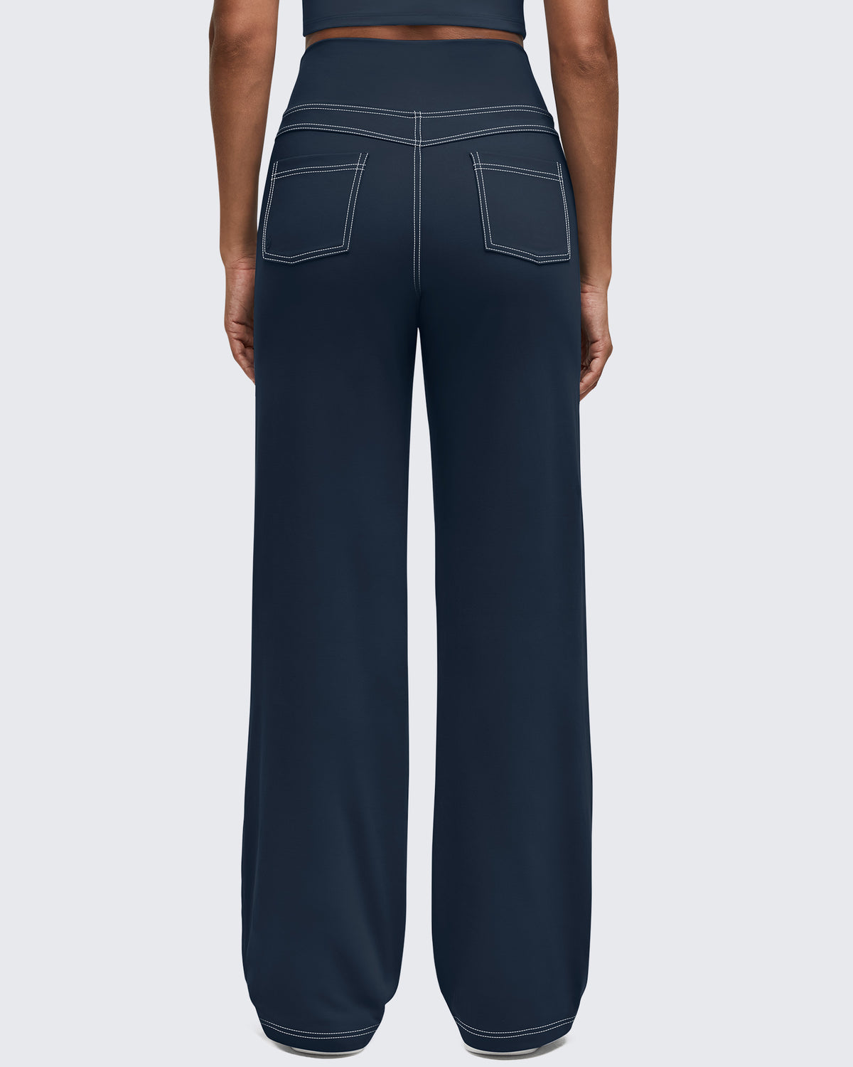 G4Free Activewear - Contrast Stitch High-Waist Wide Leg Pants -GF25J581AA-S-GF25J582AA-S-GF25J583AA-S-GF25J581AB-M-GF25J582AB-M